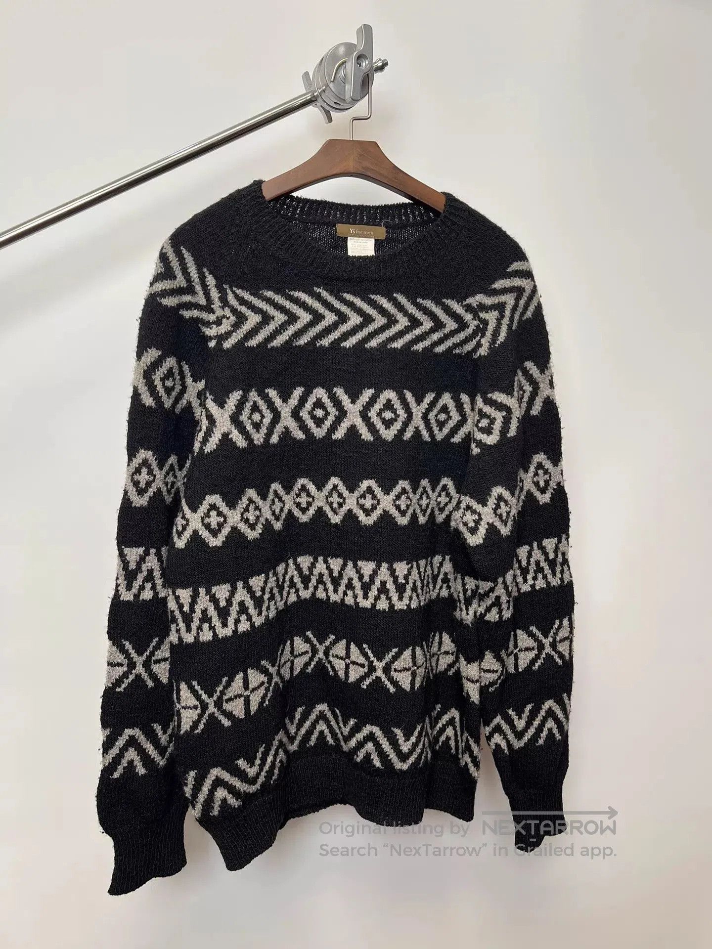 Yohji Yamamoto Patterned Multi-Color Knit Sweater. Size US XL / EU 56 / 4 - 2 Thumbnail