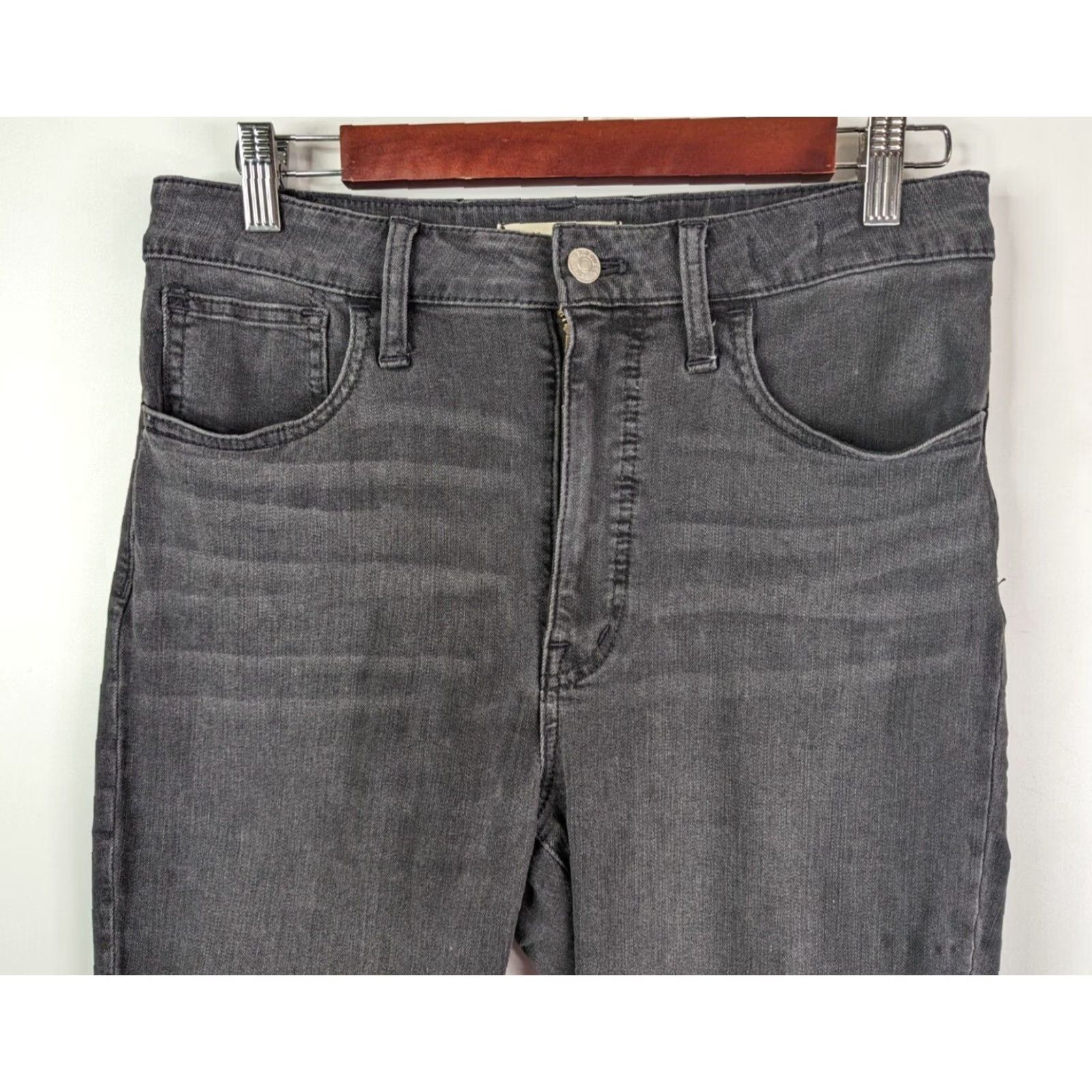 Madewell Madewell Curvy Roadtripper Skinny High Rise Denim Jeans Size 27 Black 5-Pocket Logo Zipper Button Women Slim Classic Modern Size 27" / US 4 / IT 40 - 2 Thumbnail