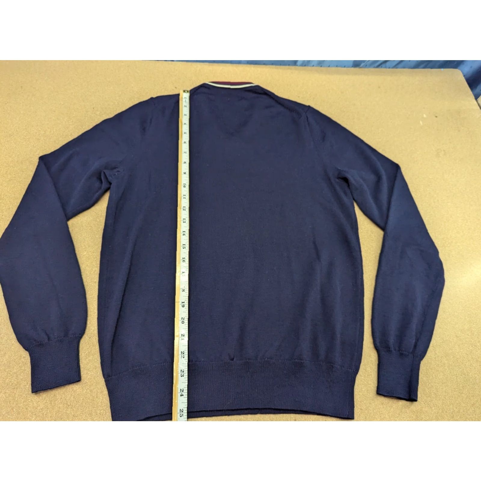 Fred Perry Fred Perry Sweater Mens 100% Merino Wool Blue Size M Long Sleeve Jumper Knit Pullover Regular Size US M / EU 48-50 / 2 - 5 Thumbnail