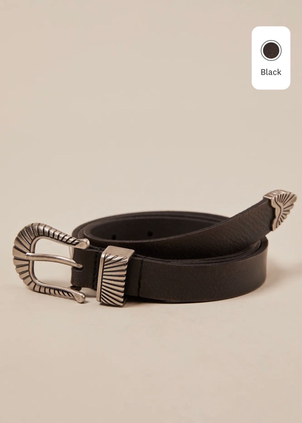 Lucky Brand Women’s Lucky Brand Western Faded Leather Belt L Size ONE SIZE - 1 Thumbnail