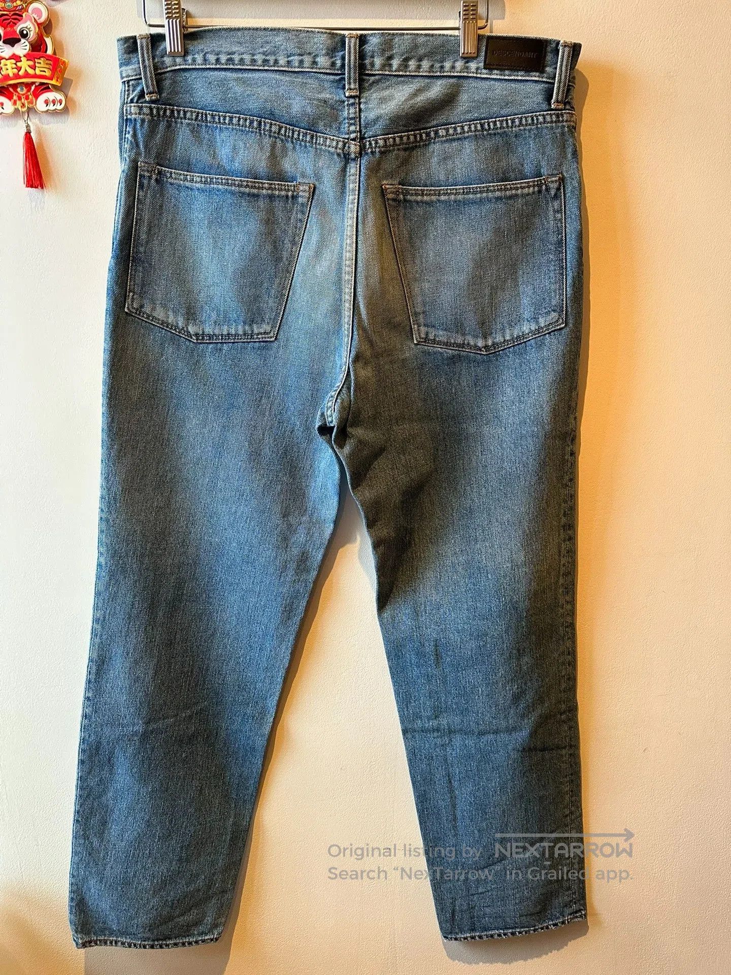 Descendant blue distressed washed denim pants. Size US 30 / EU 46 - 1 Thumbnail