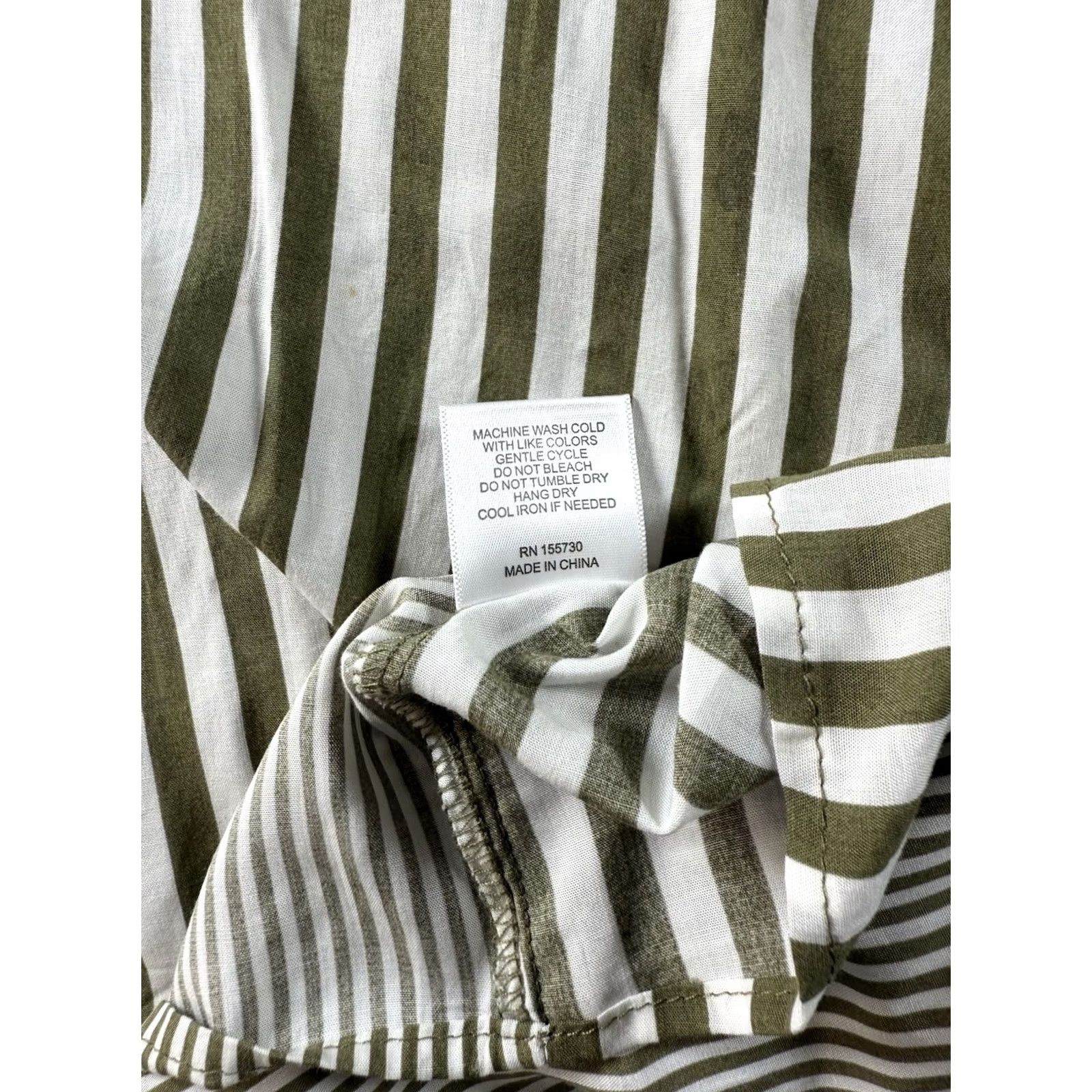 Vintage JANE AND DELANCY PLUS 2XL GREEN STRIPED SHIRT COASTAL FEMININE OFFICE Size XXL / US 16-18 / IT 52-54 - 4 Thumbnail