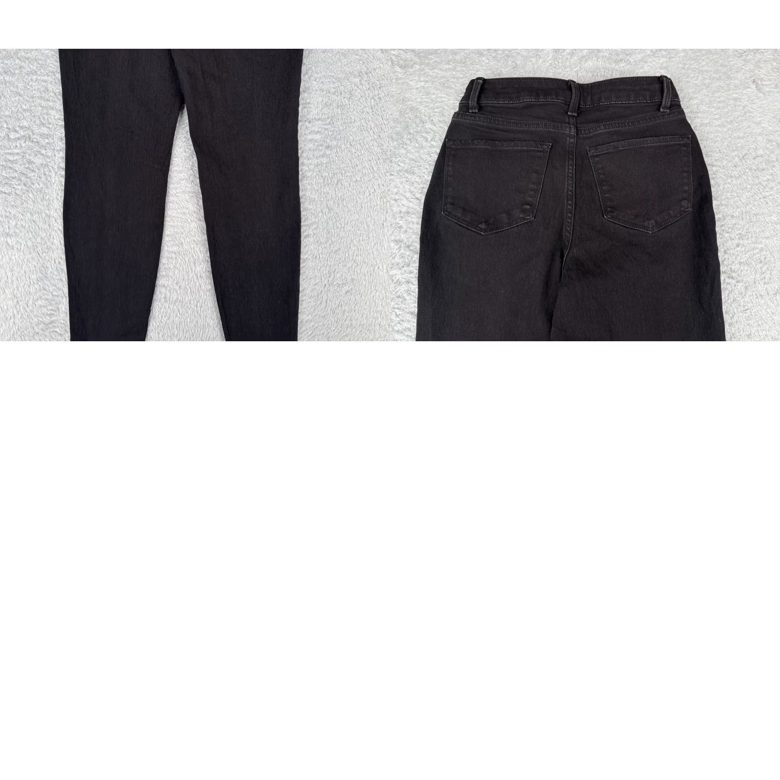 Vintage No Boundaries Jeans Juniors 3 Black Denim Skinny Mid Rise Cotton Blend 24x27 Size 26" / US 2 / IT 38 - 10 Thumbnail