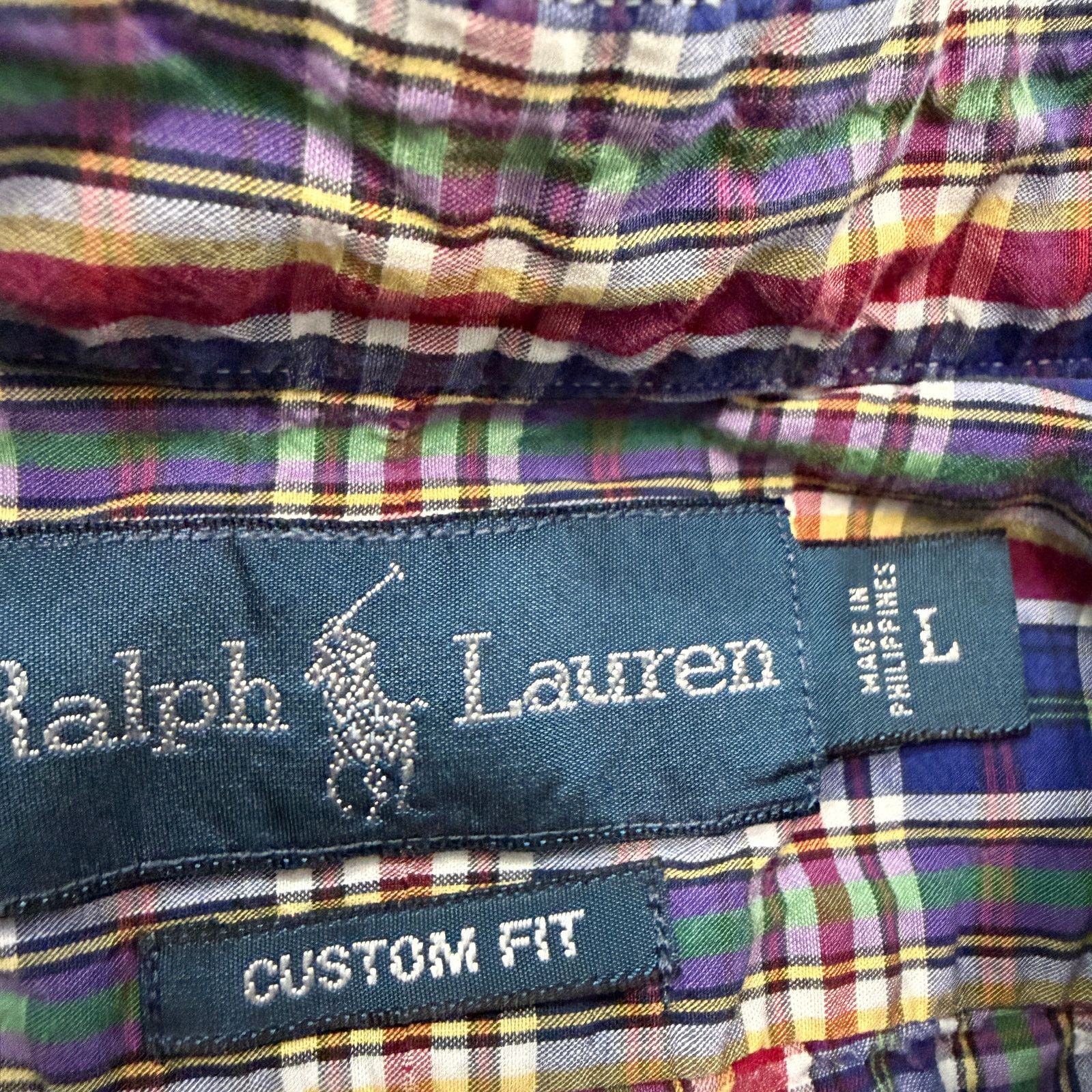 Polo Ralph Lauren Vintage Polo Ralph Lauren Custom Fit Short Sleeve Shirt Size US L / EU 52-54 / 3 - 5 Thumbnail