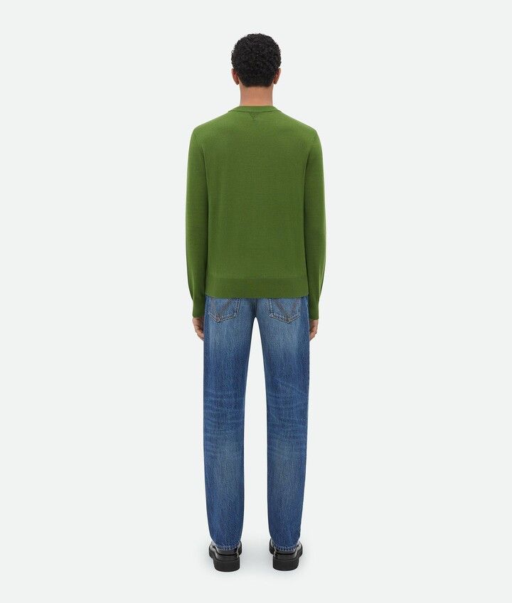 o1w1db10624 Bv Embroidery Wool Jumper in Green