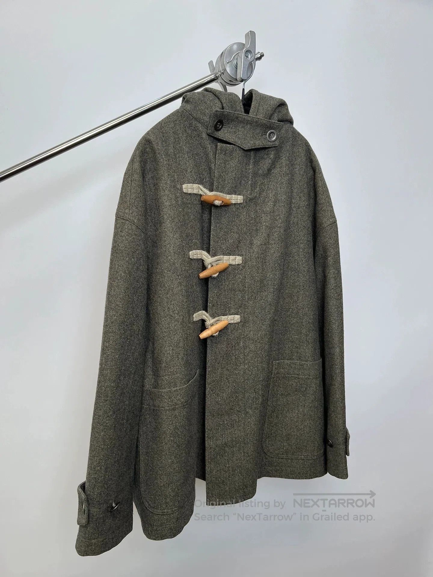Yohji Yamamoto Green Hooded Toggle Coat. Size US M / EU 48-50 / 2 - 2 Thumbnail