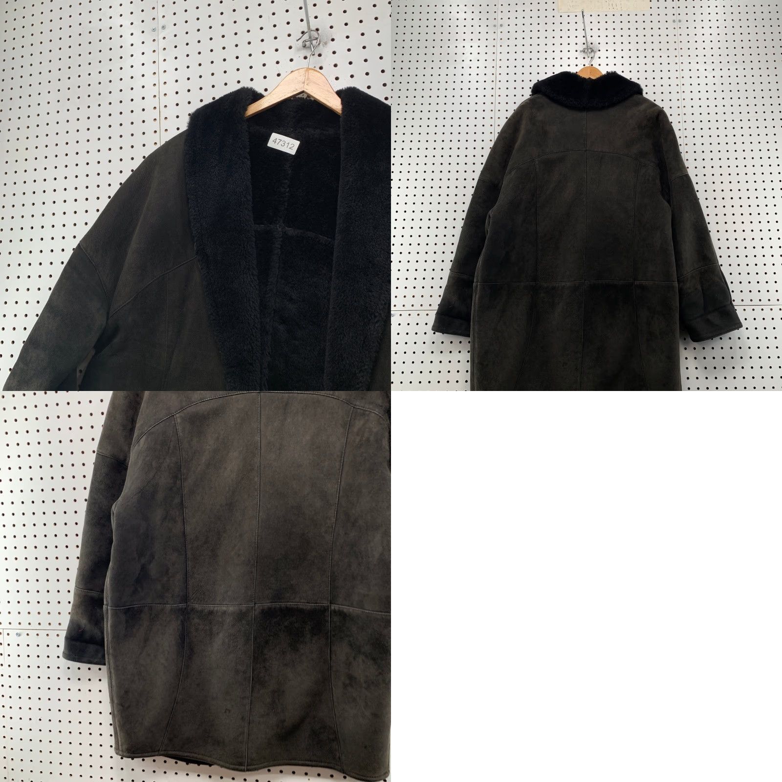 Vintage VINTAGE Steve By Searle Suede Coat Womens L Black Faux Fur Liner Shearling Overcoat Mid-Length Long Sleeve Winter Size L / US 10 / IT 46 - 10 Thumbnail
