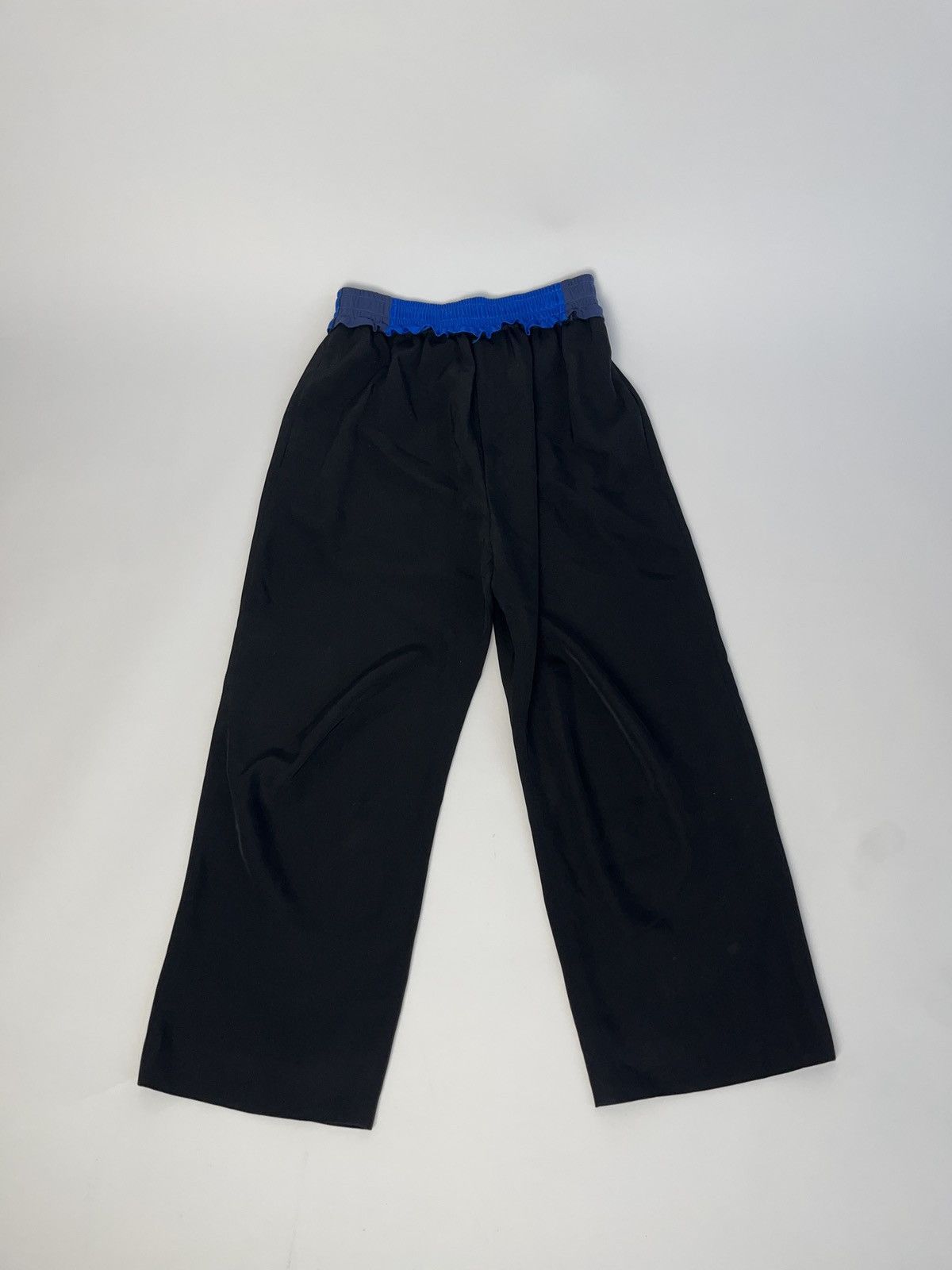 *RARE* blue silky cummerbund sweatpants in black