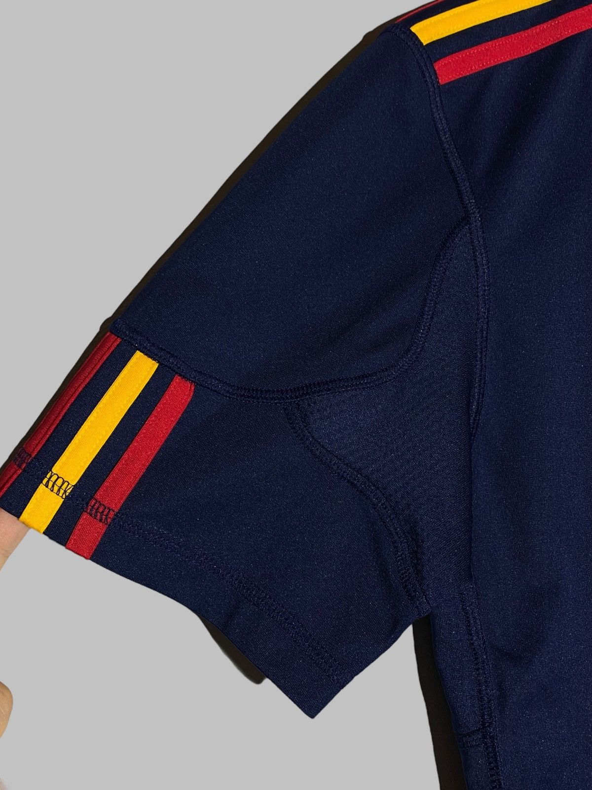 Adidas #7 David Villa Spain 2010 Away Football Shirt Jersey