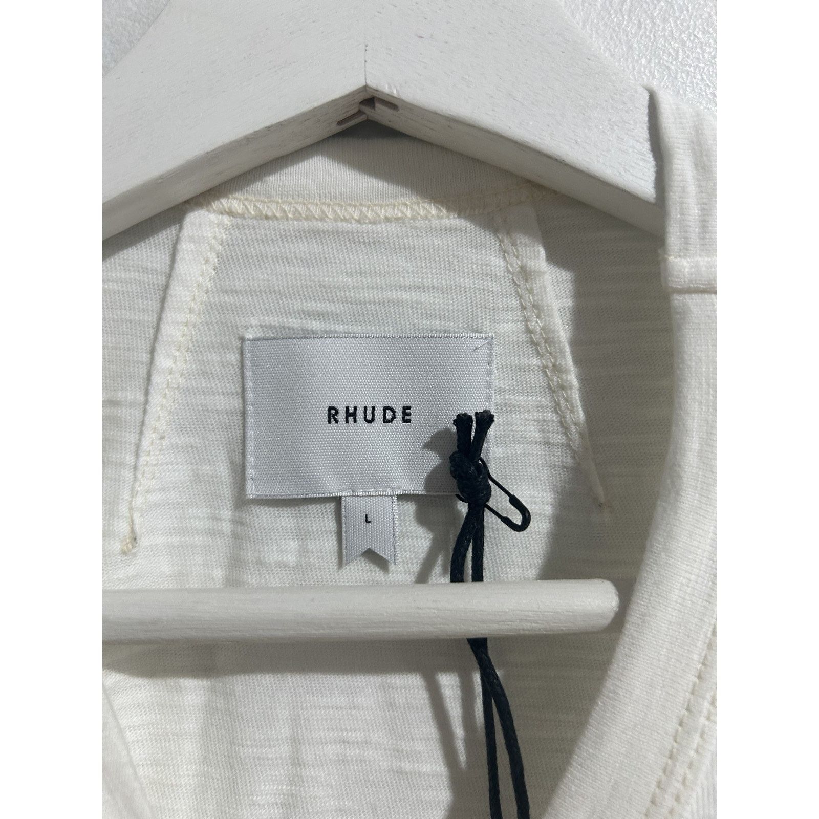 Rhude RHUDE LOGO SLUB WHITE TEE SIZE LARGE NEW Size US L / EU 52-54 / 3 - 5 Thumbnail