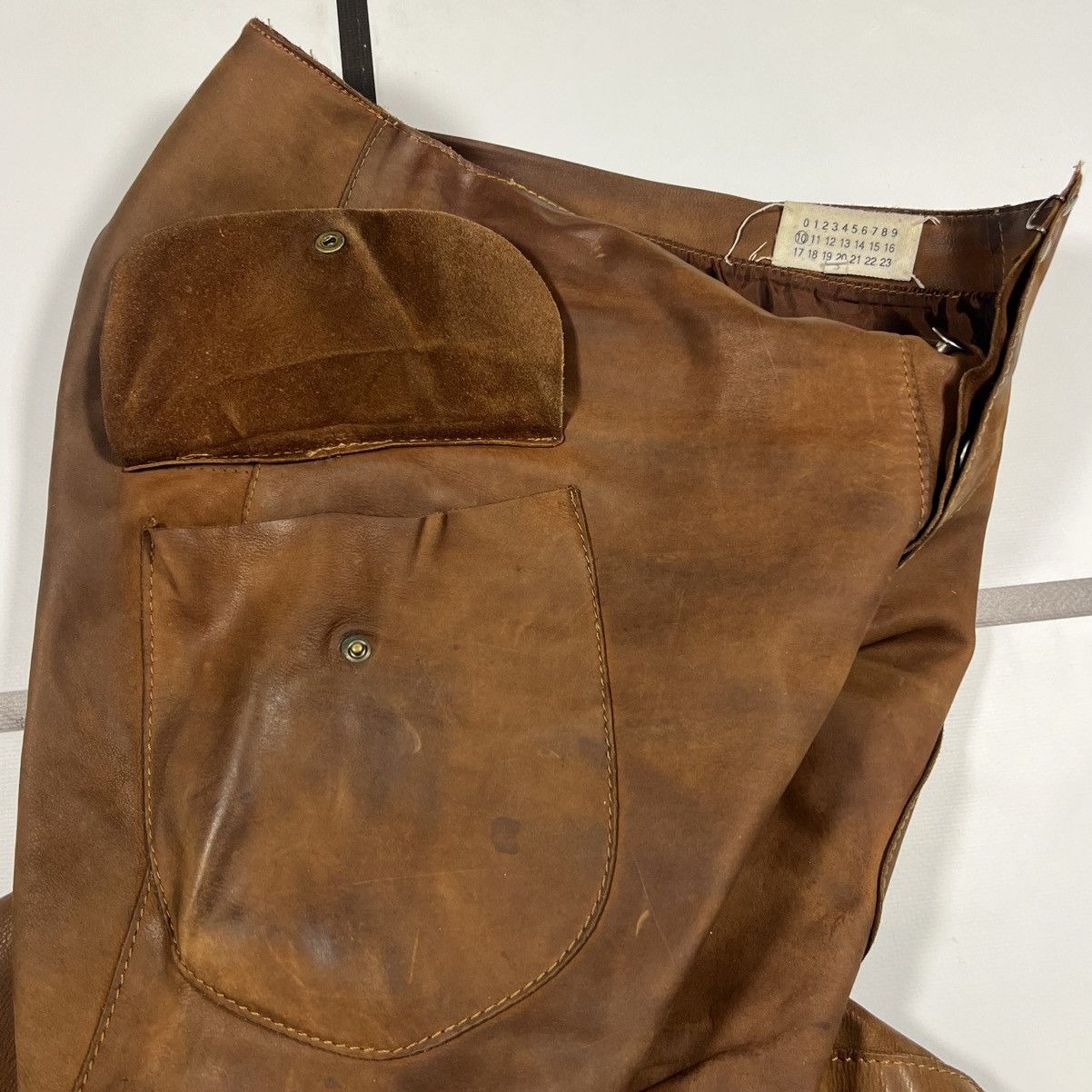 Maison Margiela |[ FW01 Maison Martin Margiela Cow Hide Leather Pants ]| Size US 30 / EU 46 - 8 Thumbnail