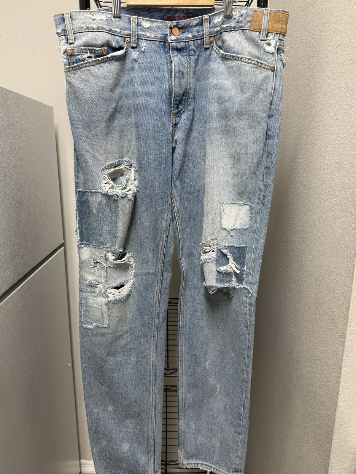 Palm angels “Malibu” distressed denim