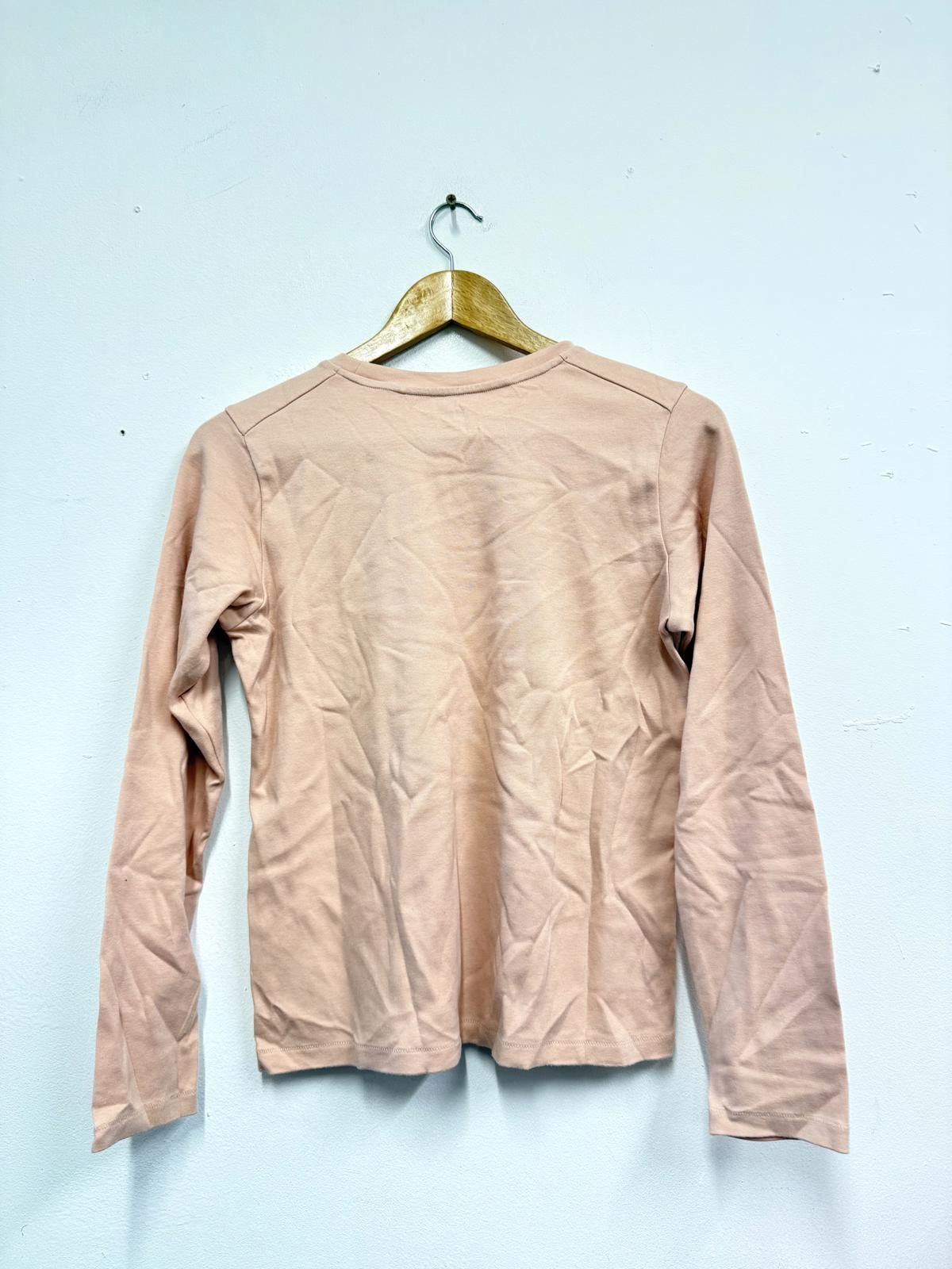 Uniqlo Uniqlo Long Sleeve Crew Neck T-Shirt Size S Peach Size ONE SIZE - 4 Thumbnail