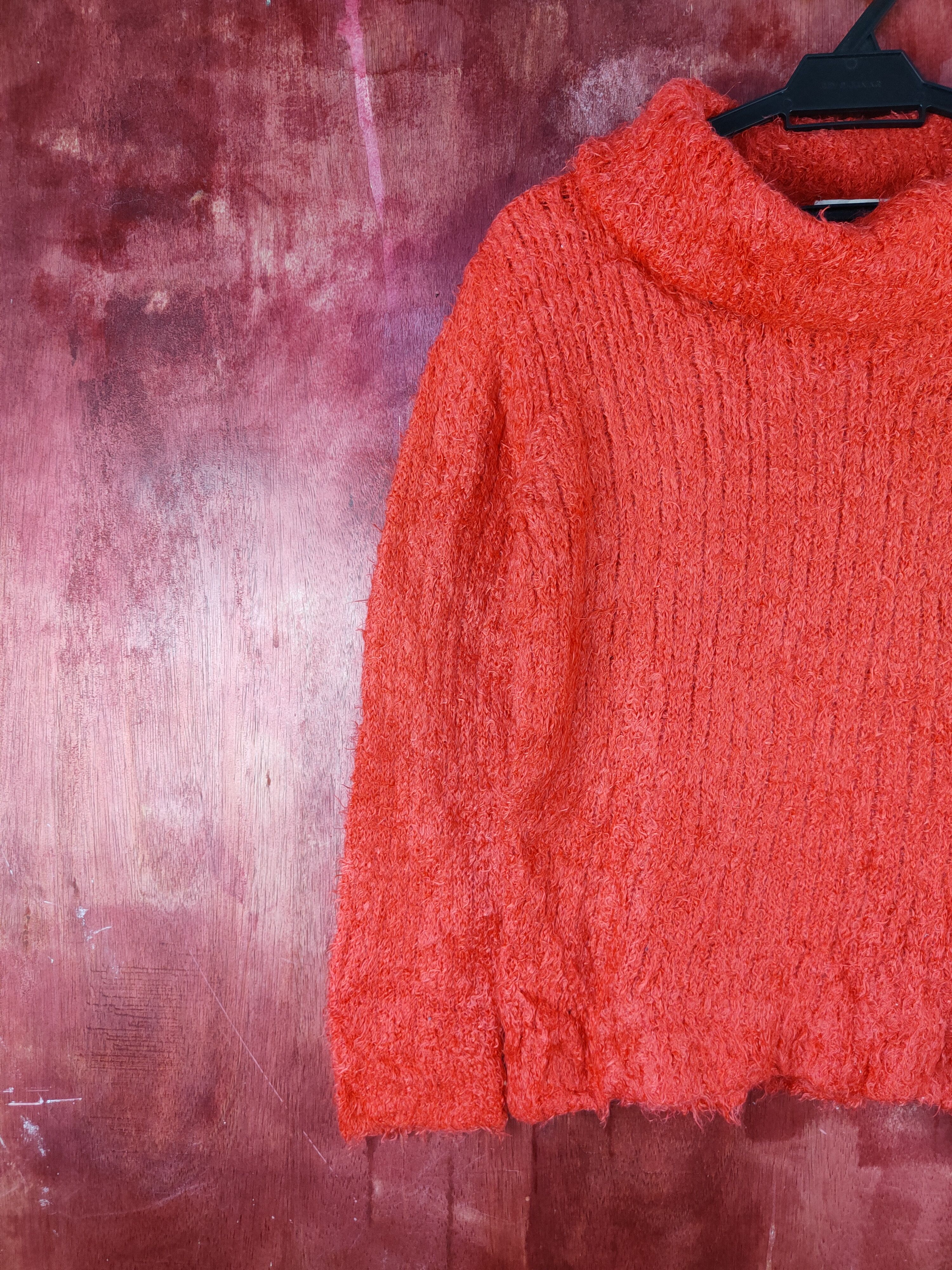Homespun Knitwear × Japanese Brand × Vintage Chocol Raffine Robe Red Fur Mohair Knitwear #S2093 Size M / US 6-8 / IT 42-44 - 3 Thumbnail