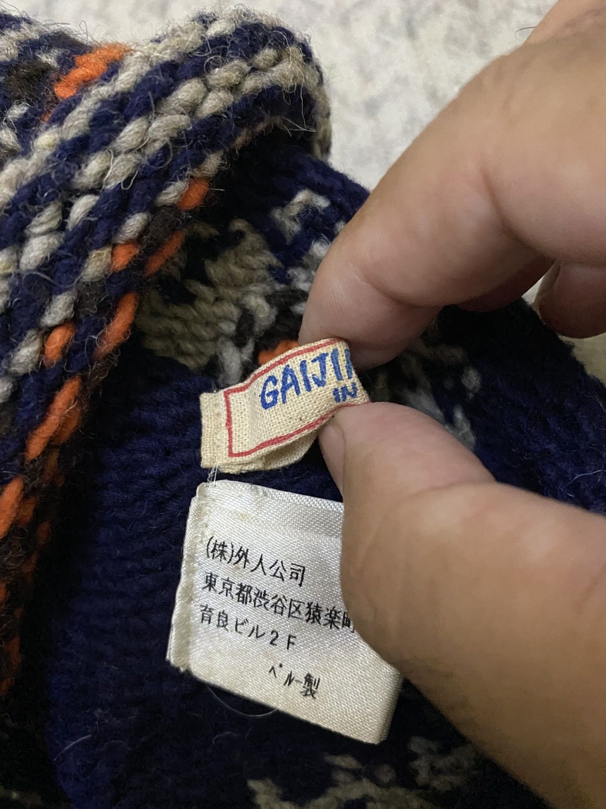 Aztech Mountain × Japanese Brand × Native GAIJIN MADE AZTEC ORTEGA KNIT BEANIE HAT MADE IN PERU Size ONE SIZE - 5 Thumbnail