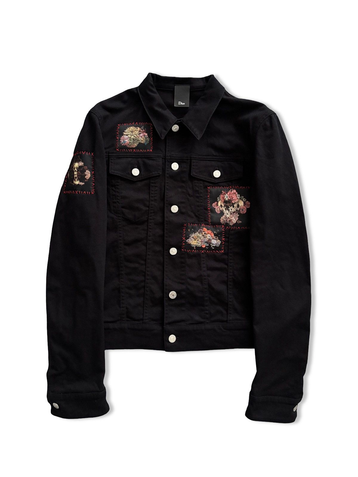 Dior Dior Homme By Hedi Black Distressed Denim Jacket Size 46