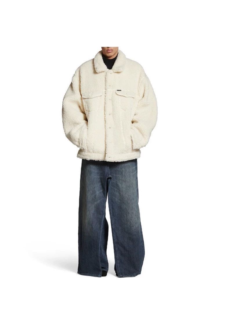 Balenciaga Balenciaga 23fw Teddy Lamb Fleece Logo Collar Cotton Jacket Size US M / EU 48-50 / 2 - 2 Thumbnail