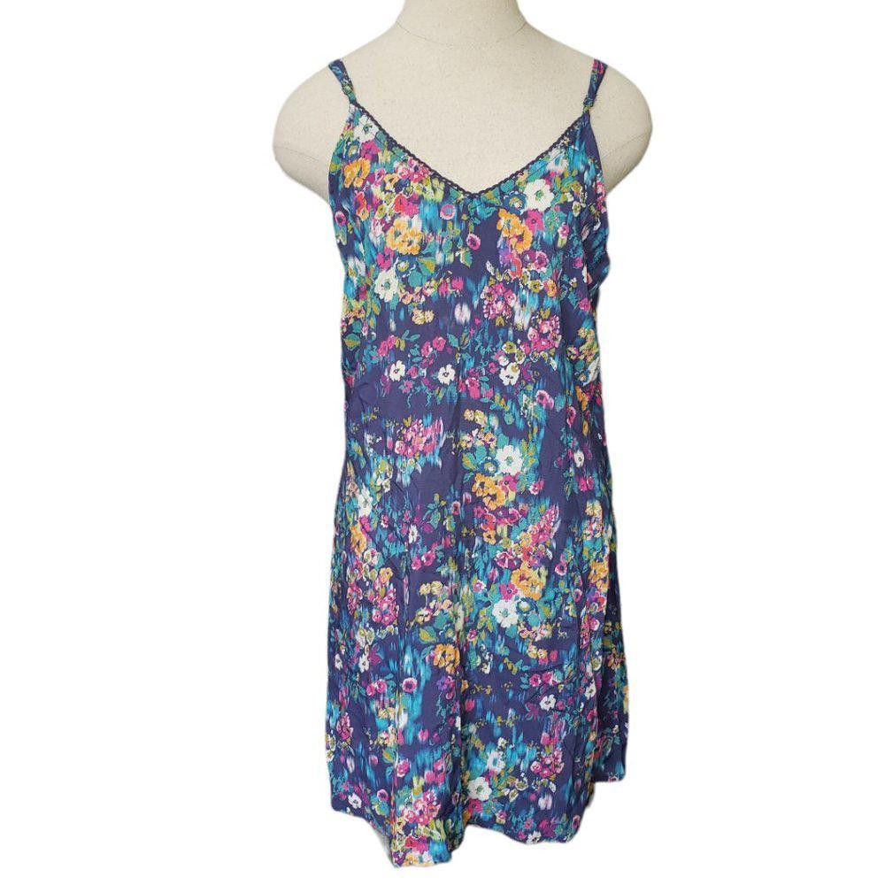 Sundae School CT342 Sundance two-piece Mini Blue Floral Flare Dress L Size L / US 10 / IT 46 - 5 Thumbnail