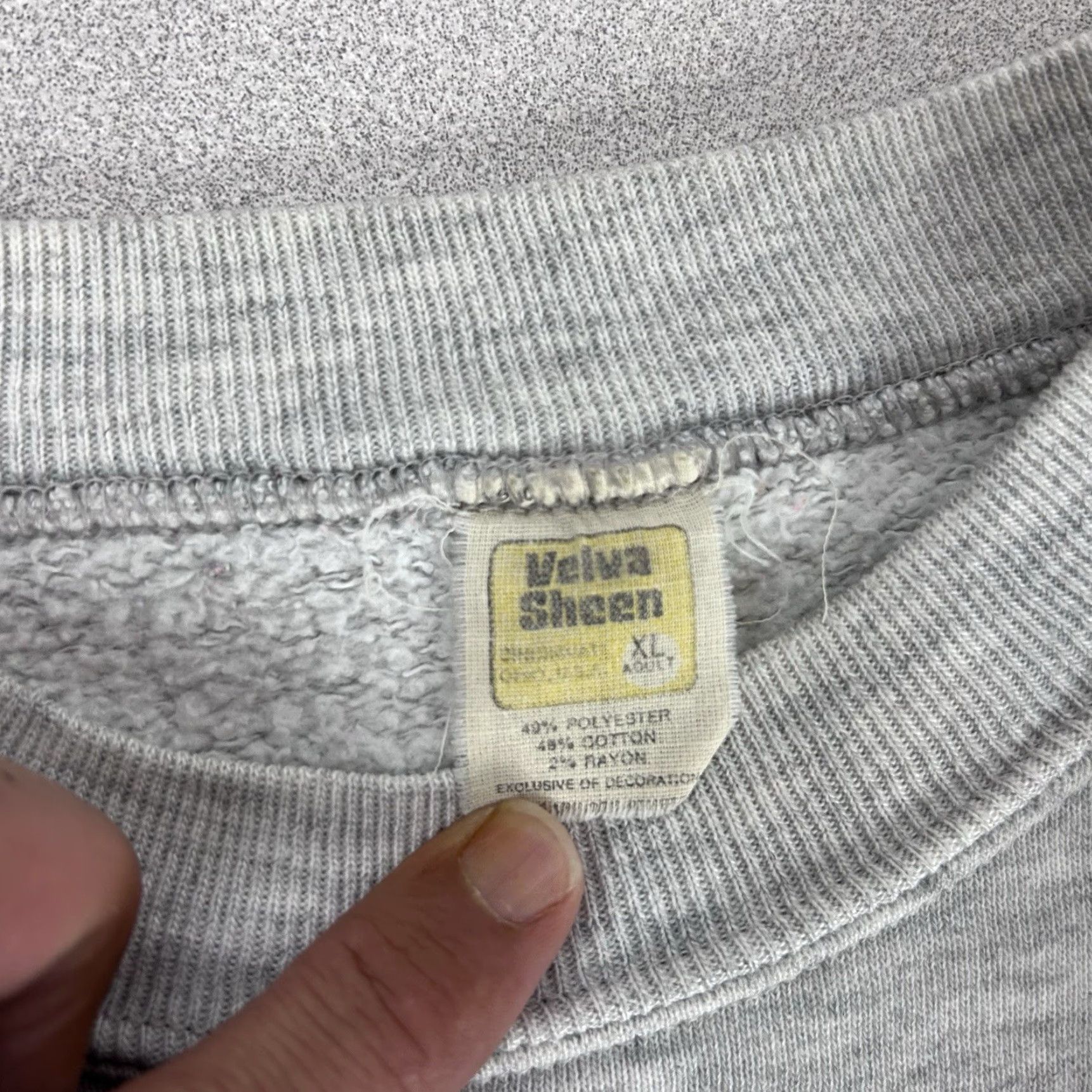 Velva Sheen VINTAGE UWSP Pointers USNA Annapolis Sweater ADULT XL Gray 70s 80s Double Sided Made USA Mens Womens Size US XL / EU 56 / 4 - 4 Thumbnail