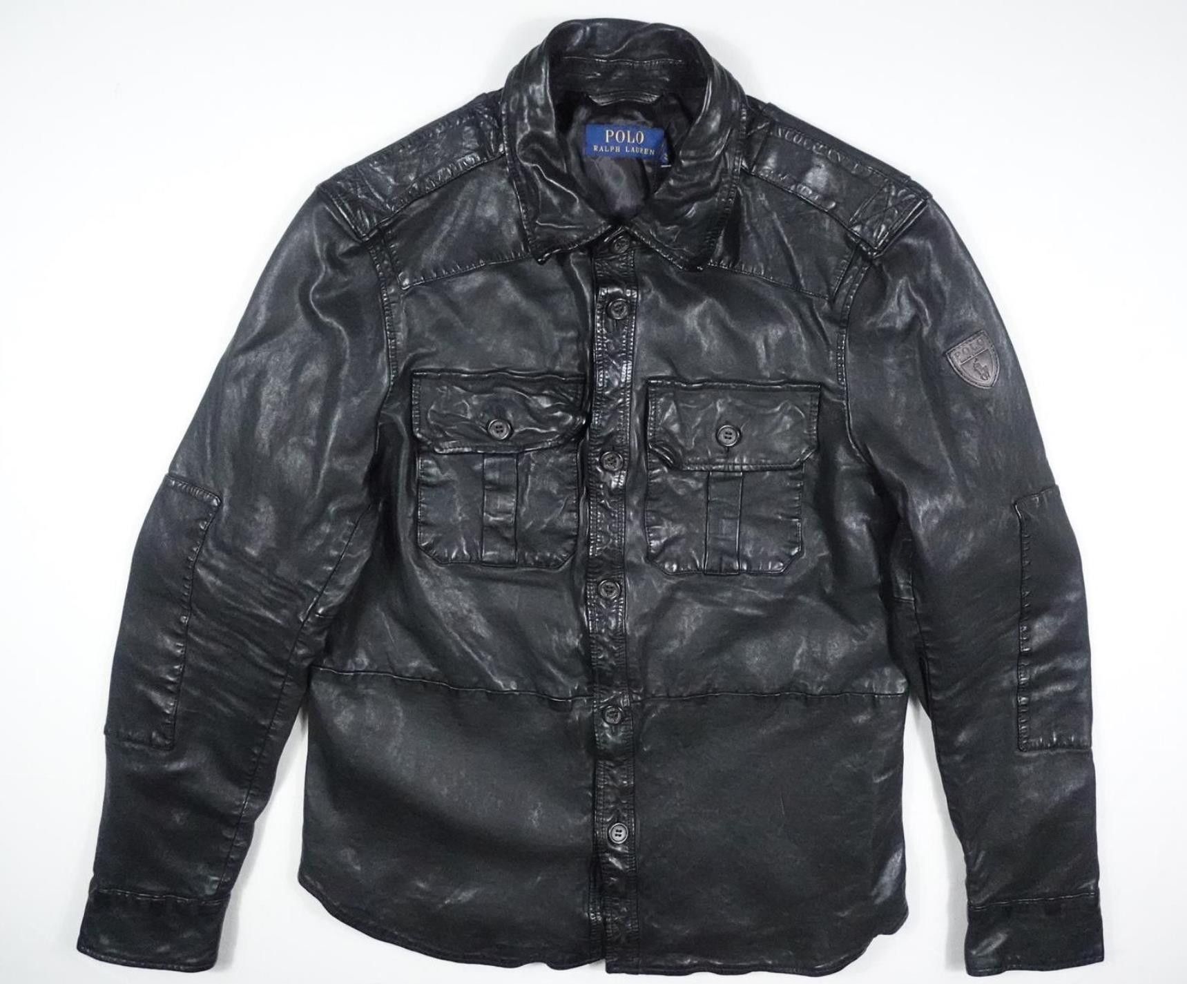 Polo Ralph Lauren Polo Ralph Lauren Jacket Overshirt Leather Moto NWT M Size US M / EU 48-50 / 2 - 1 Thumbnail