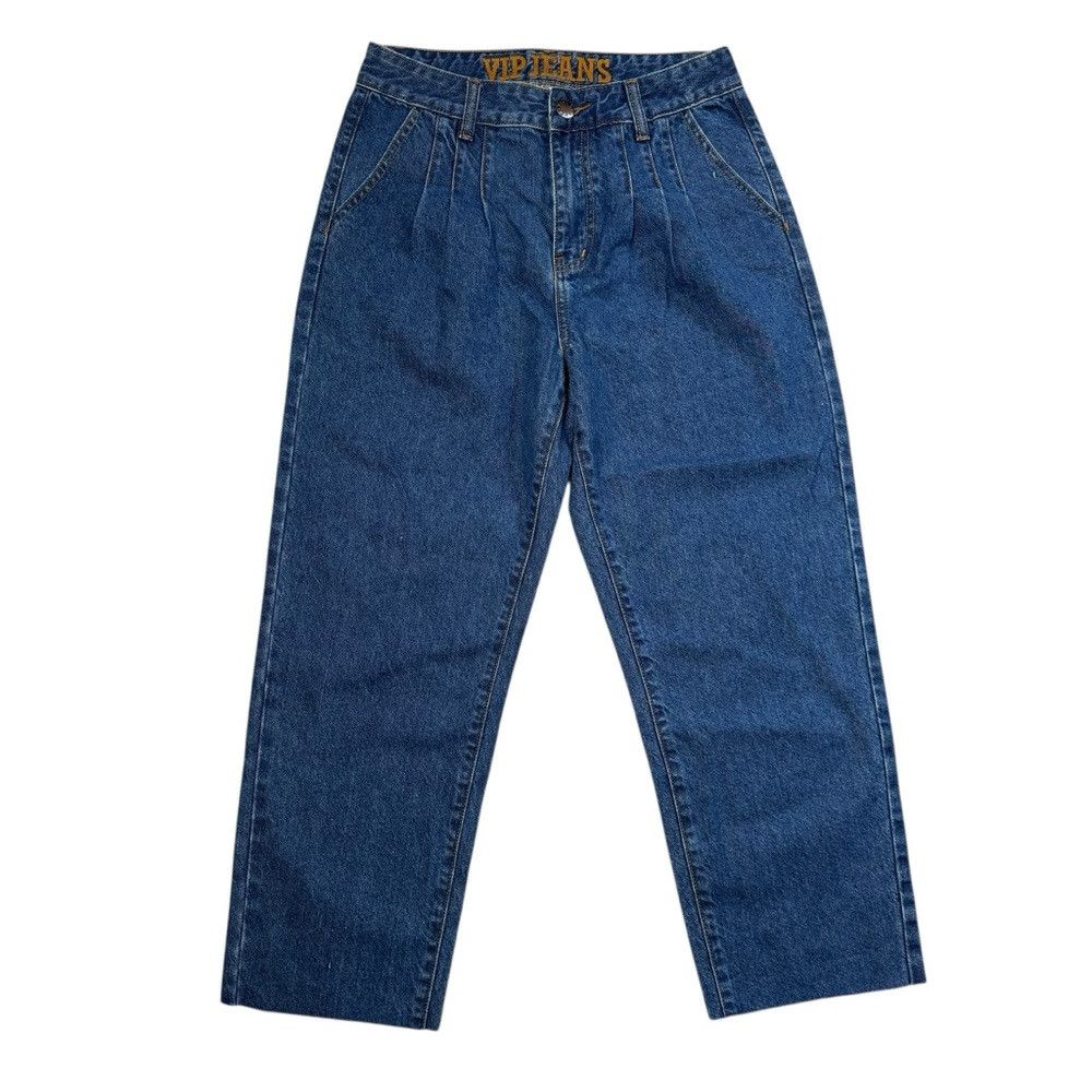 Other New VIP High Rise Pleated Raw Edge Jeans Size 5/6 Size 28" / US 6 / IT 42 - 1 Thumbnail