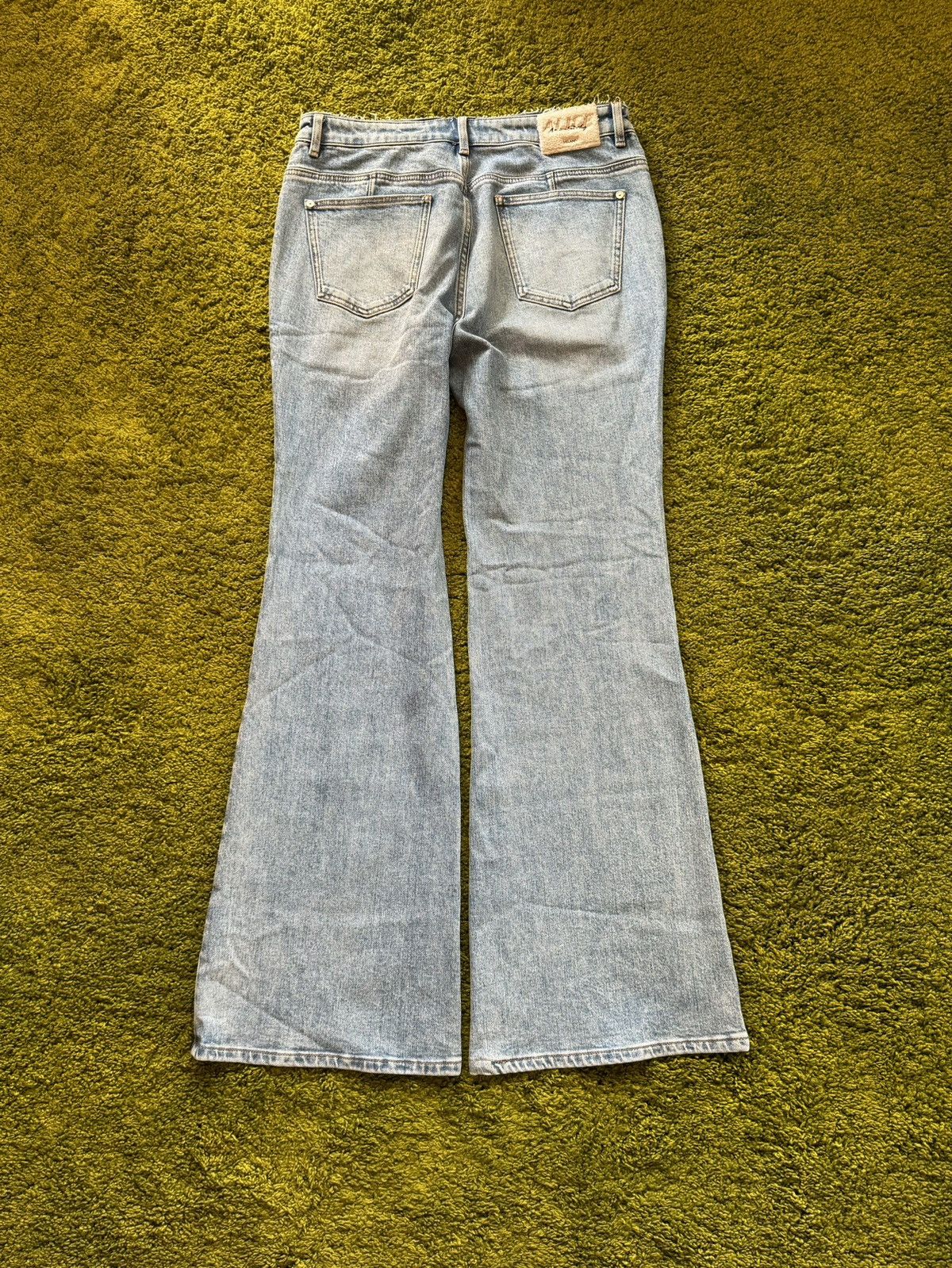 Designer × Miss Sixty Miss Sixty wide leg palazzo fur patch jeans denim Y2K Size 27" / US 4 / IT 40 - 1 Thumbnail