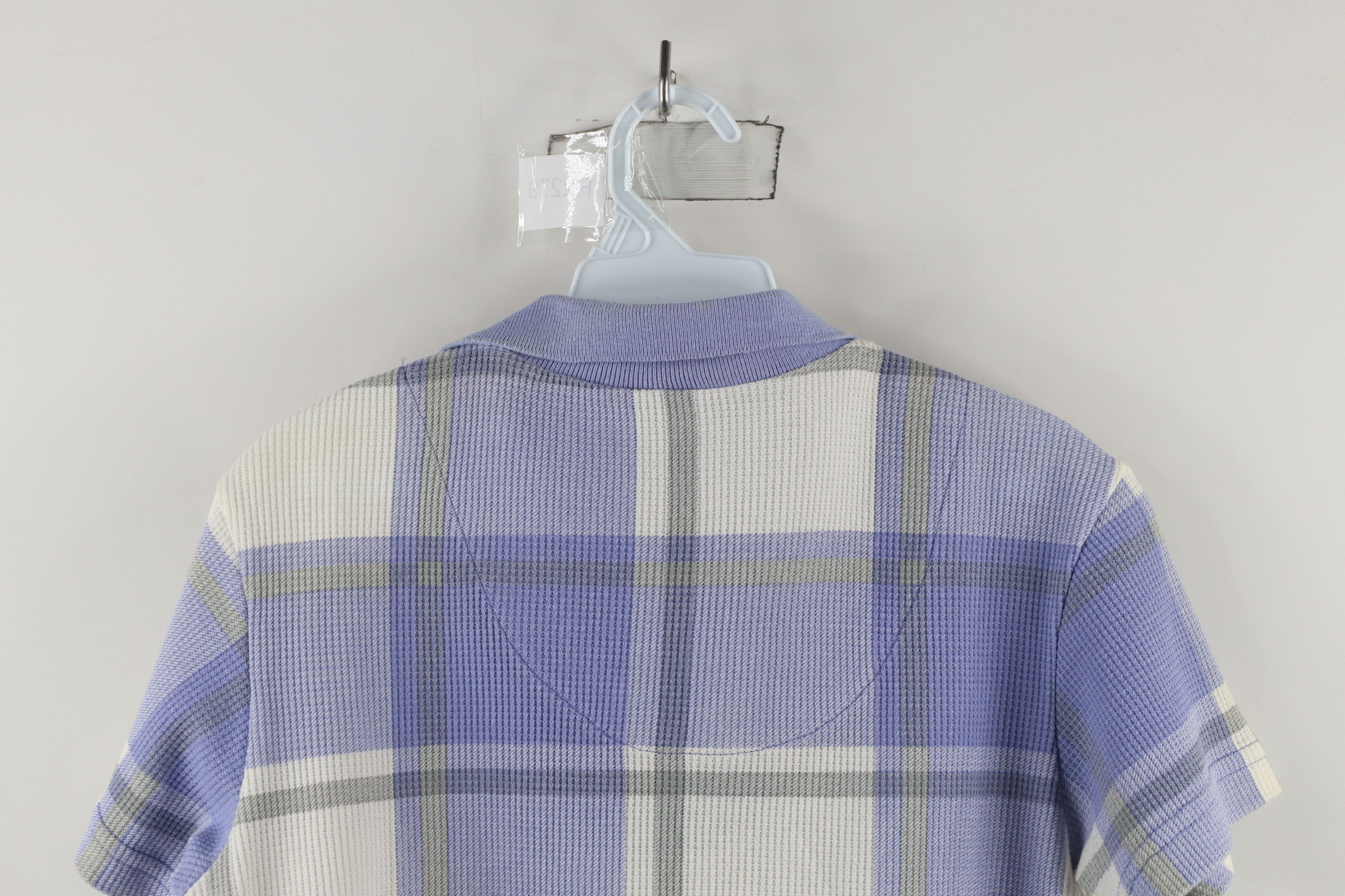Vintage Vintage 90s Streetwear Thermal Knit Full Zip Polo Shirt Size M / US 6-8 / IT 42-44 - 7 Thumbnail