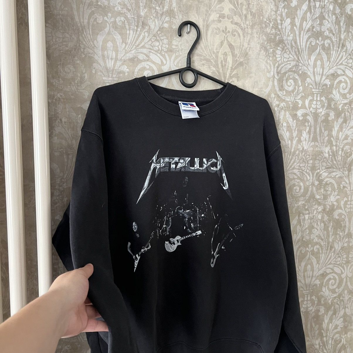 Band Tees × Metallica × Vintage Vintage Metallica Band Sweatshirt Russell Size US L / EU 52-54 / 3 - 7 Thumbnail