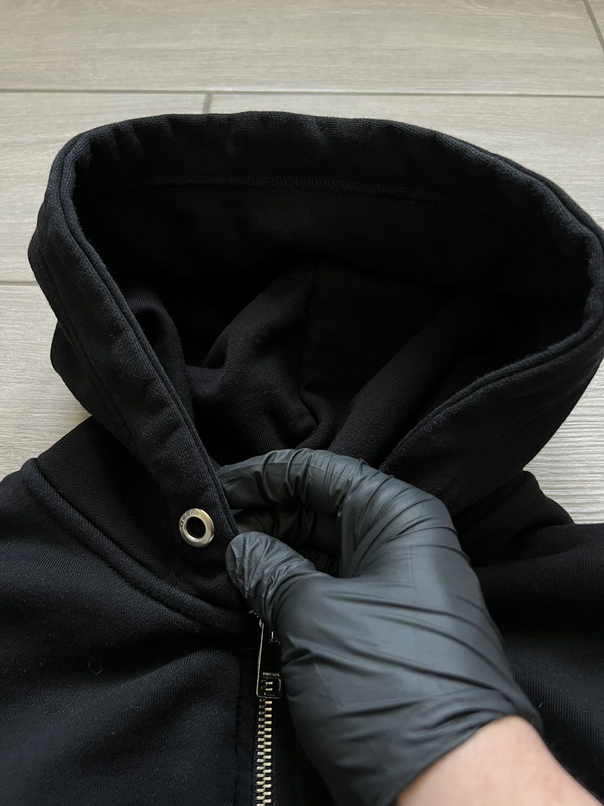 Diesel Vintage Diesel Big Ligo Zip Up Hoodie Black Size US M / EU 48-50 / 2 - 7 Thumbnail