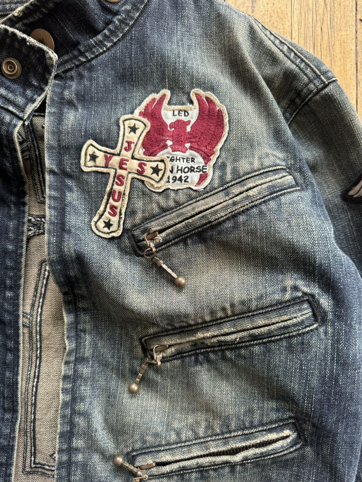 If Six Was Nine Led Rechwe Rodeo Denim Jacket Size US S / EU 44-46 / 1 - 3 Thumbnail
