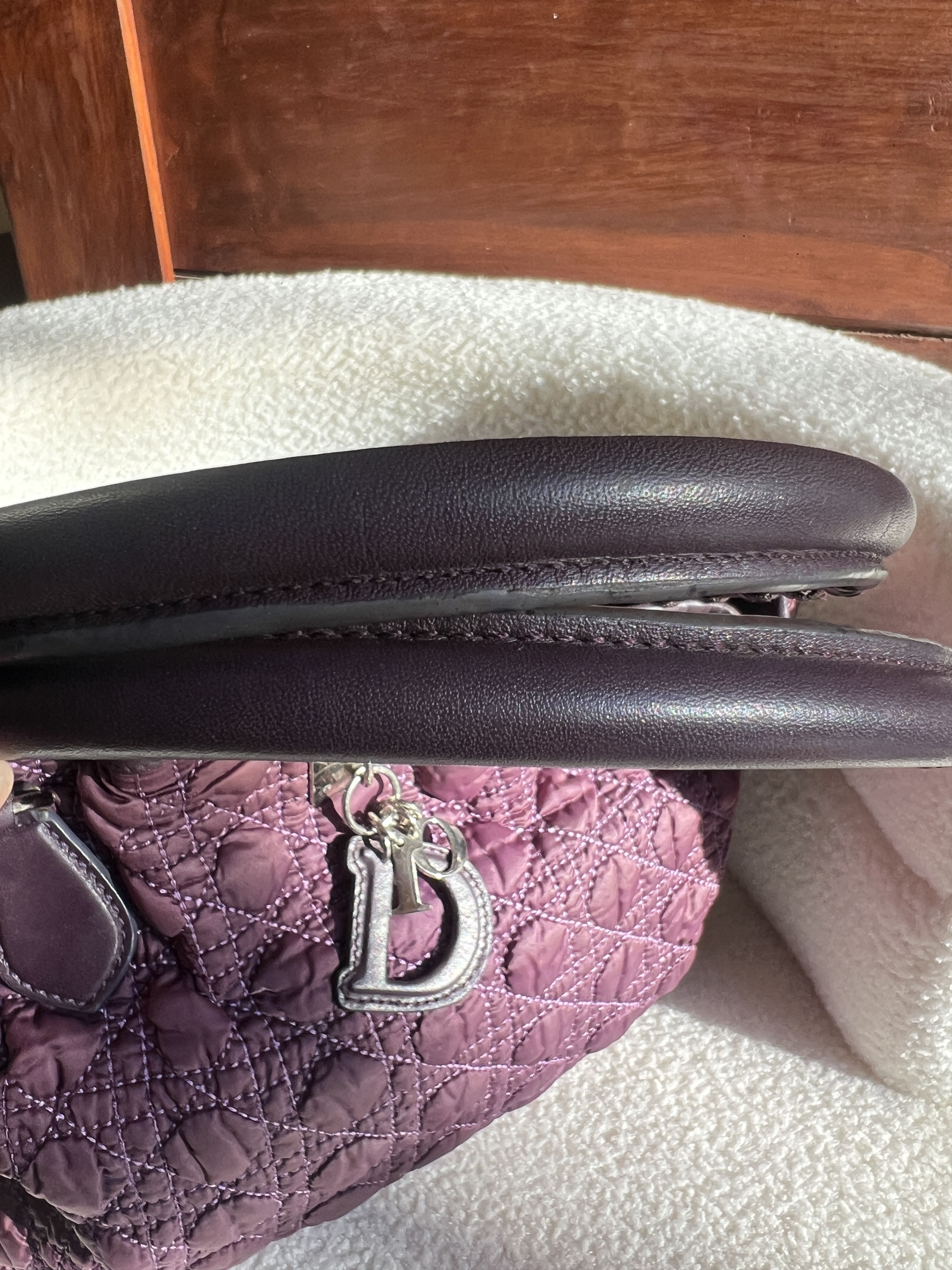 Dior Dior Cannage Quilted Nylon Handbag Size ONE SIZE - 14 Thumbnail