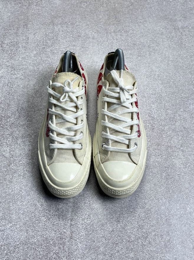 Comme des Garcons PLAY × Converse × Vintage Vintage PLAY Comme Des Garcons Heart Chuck Tailor Sneakers Size US 8 / IT 38 - 5 Thumbnail