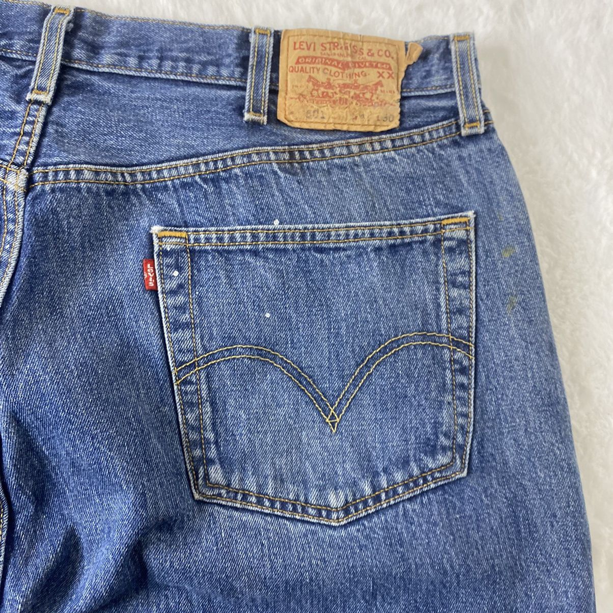 Levi's Vintage Levi's 501 Thrashed Distressed Painter Denim Jeans Size US 34 / EU 50 - 7 Thumbnail