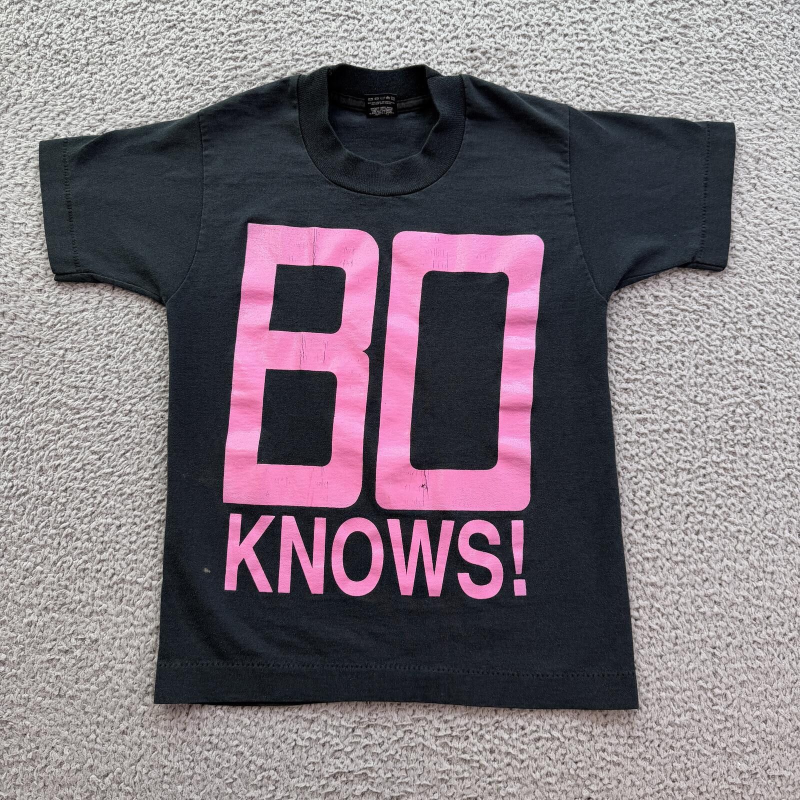 Other Vintage 90s Baby Tee Screen Stars Bo Knows! Black Cropped XS Size XS / US 0-2 / IT 36-38 - 1 Thumbnail