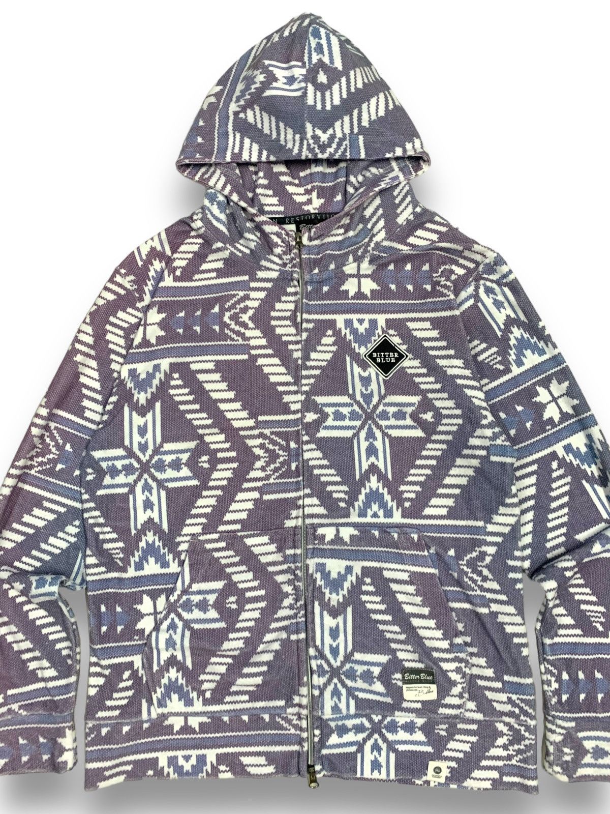 Other Vintage Bitter Blue Native Aztec Full Zip Hoodies Size US M / EU 48-50 / 2 - 4 Thumbnail