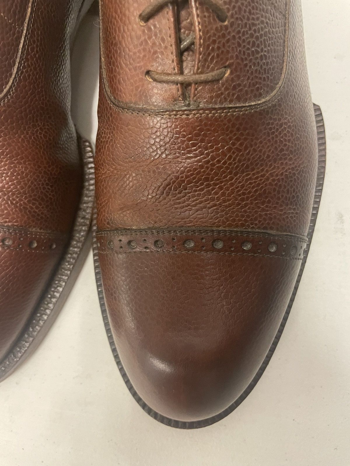 Cole Haan × Vintage Pebbled Leather Cap Toe Oxford Size US 9.5 / EU 42-43 - 3 Thumbnail