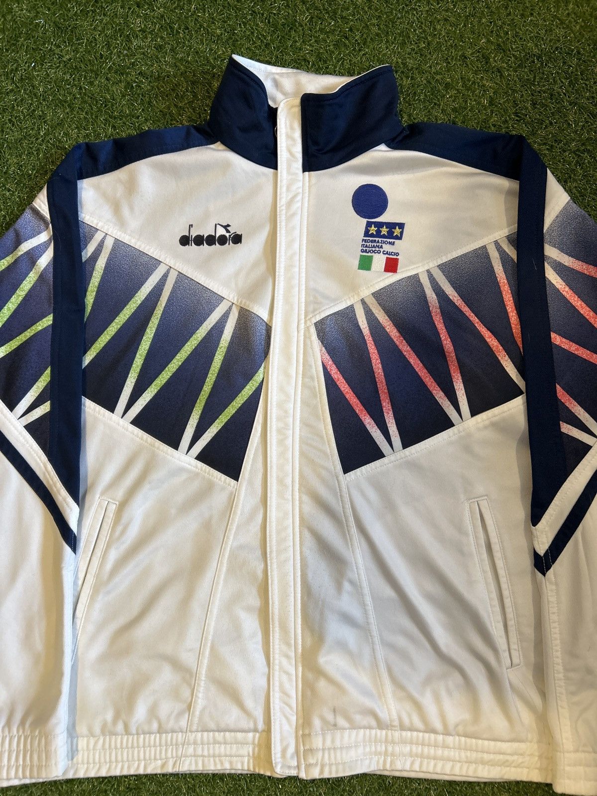 Diadora 94/95 Italy Pre-Match Jacket Size US XL / EU 56 / 4 - 1 Thumbnail