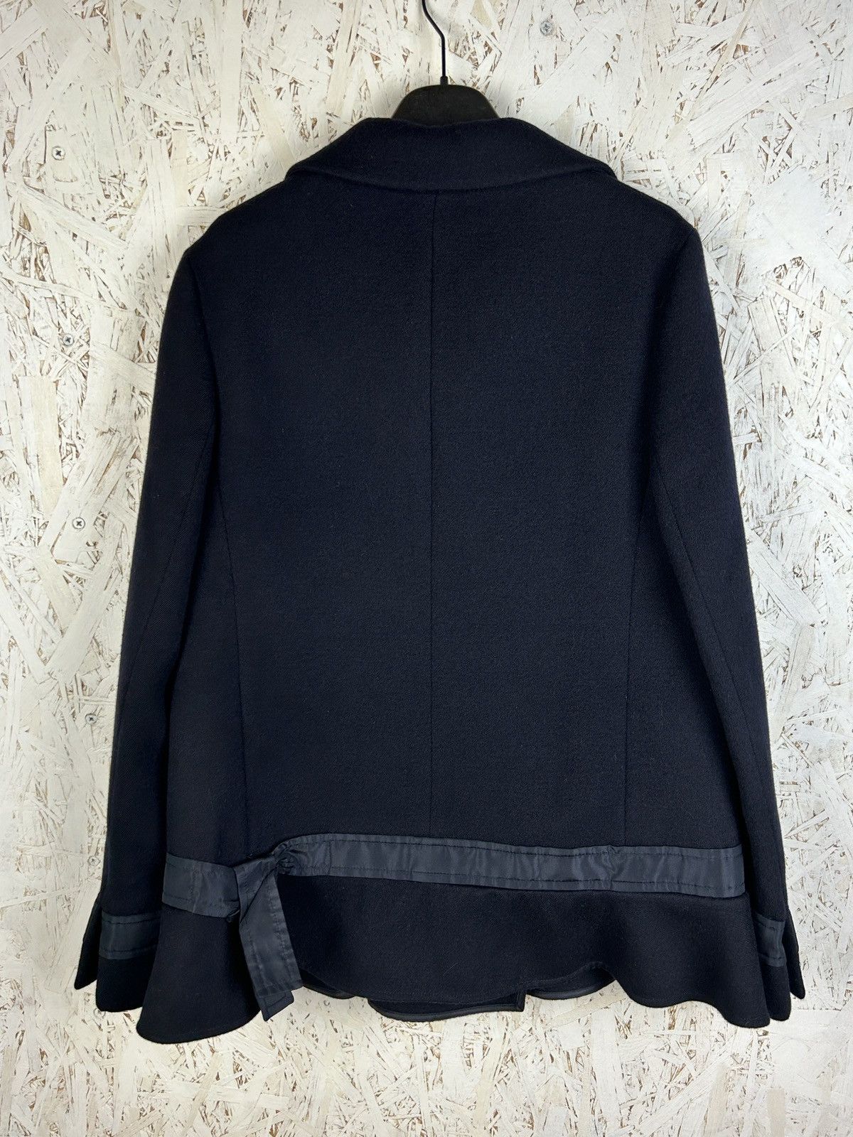 Prada 00s Vintage Prada Black Lana Wool Pea Coat 2008 Size 44 Size M / US 6-8 / IT 42-44 - 6 Thumbnail