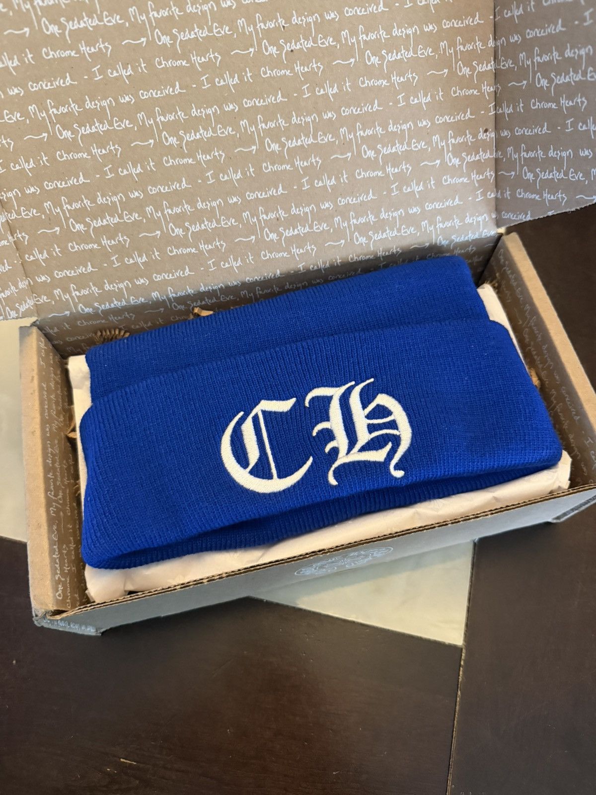 Chrome Hearts CH Embroidered Logo Watch Cap/Beanie (Blue) Size ONE SIZE - 3 Thumbnail
