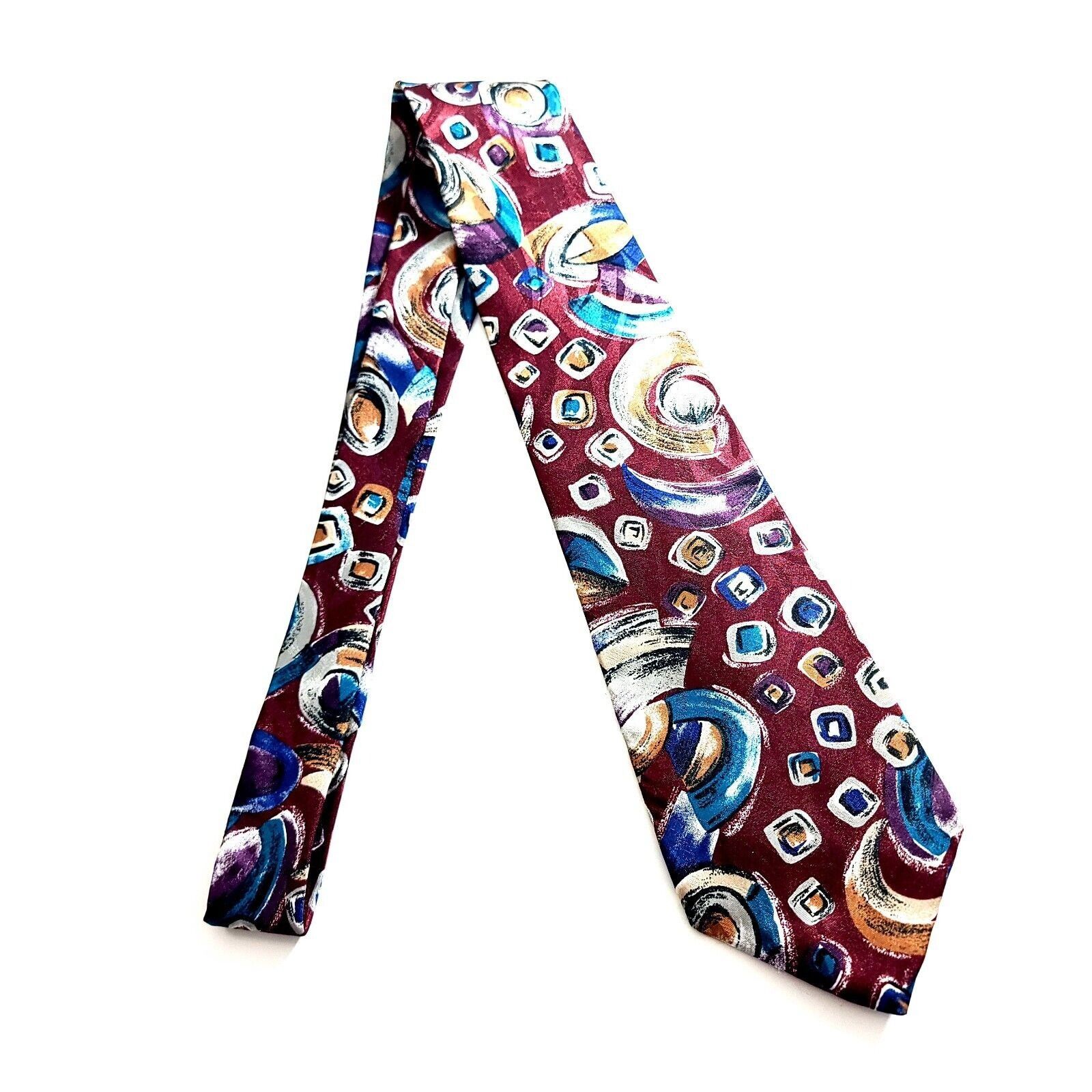 Designer Alexander Lloyd Boston Red Teal Abstract Print Polyester Lon Size ONE SIZE - 6 Thumbnail