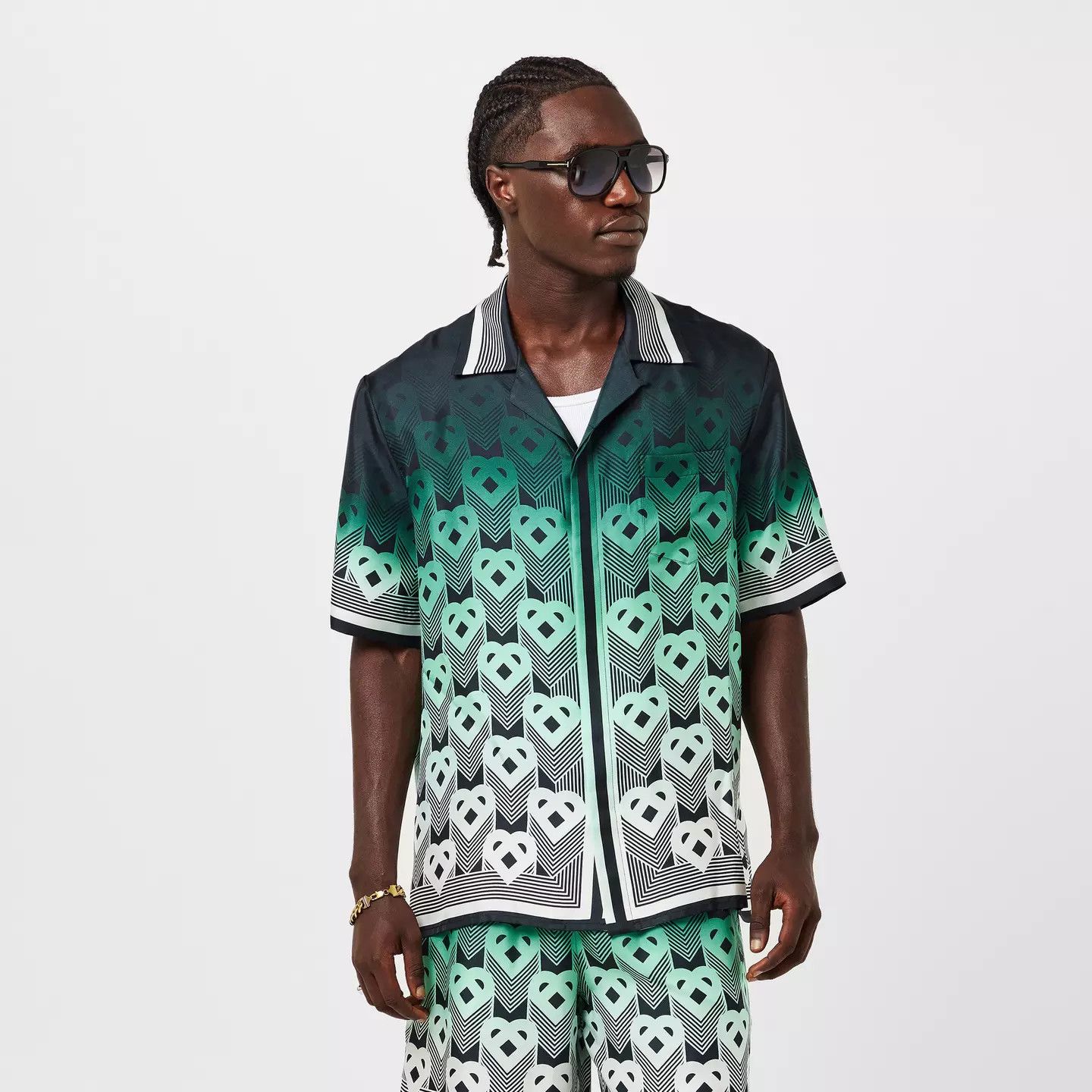 Casablanca o1g2r1mq0426 Mono Silk Short Sleeve Bowling Shirt Multicolor Size US M / EU 48-50 / 2 - 3 Thumbnail