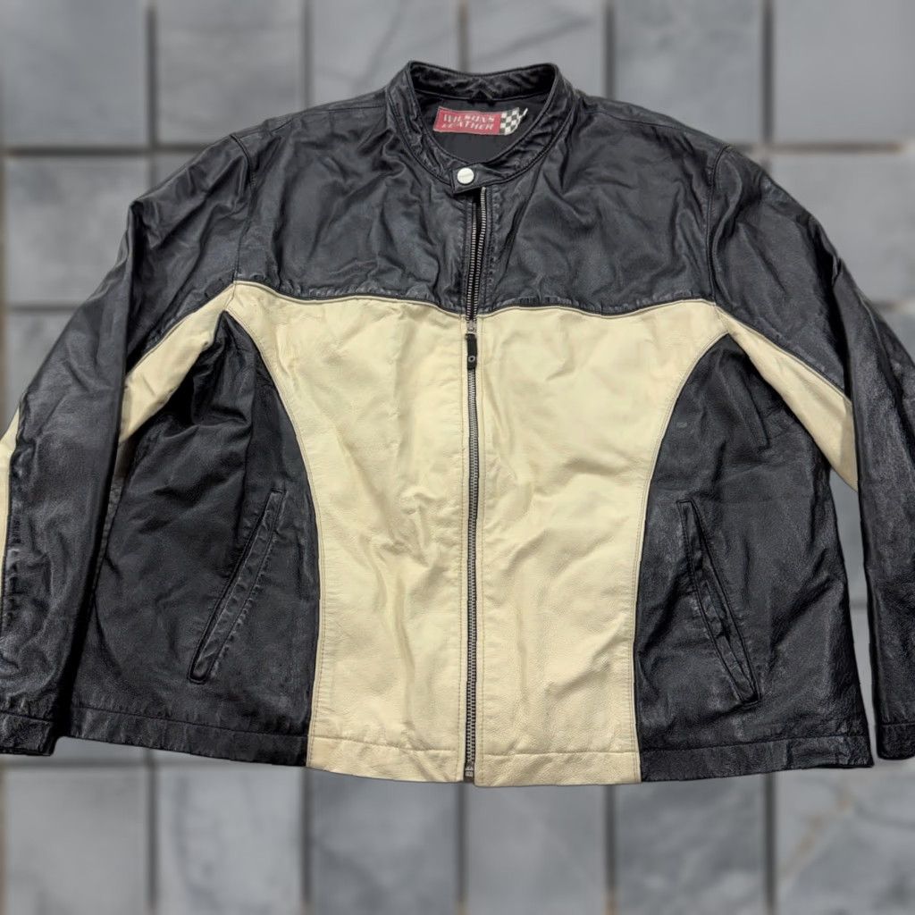 Vintage VINTAGE? No. Wilsons Leather Biker Jacket CAD? No. Size US XXL / EU 58 / 5 - 1 Thumbnail