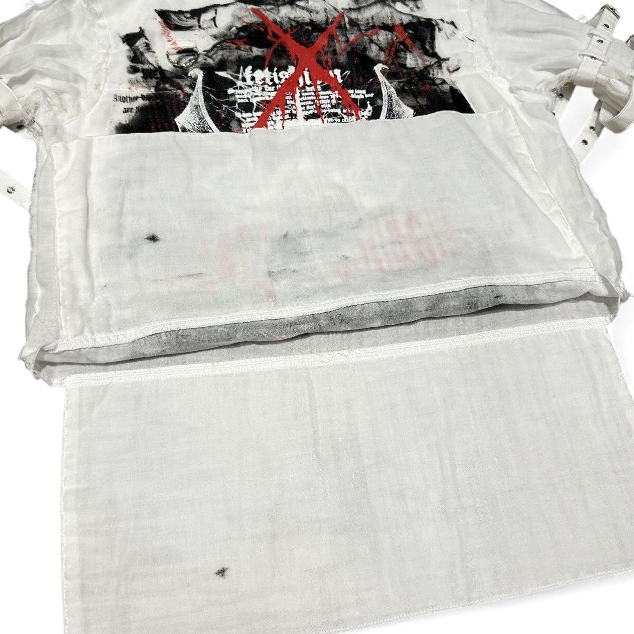 Japanese Brand Richards Maris Rock deconstructed cut-out strap sleeve top Size US M / EU 48-50 / 2 - 6 Thumbnail