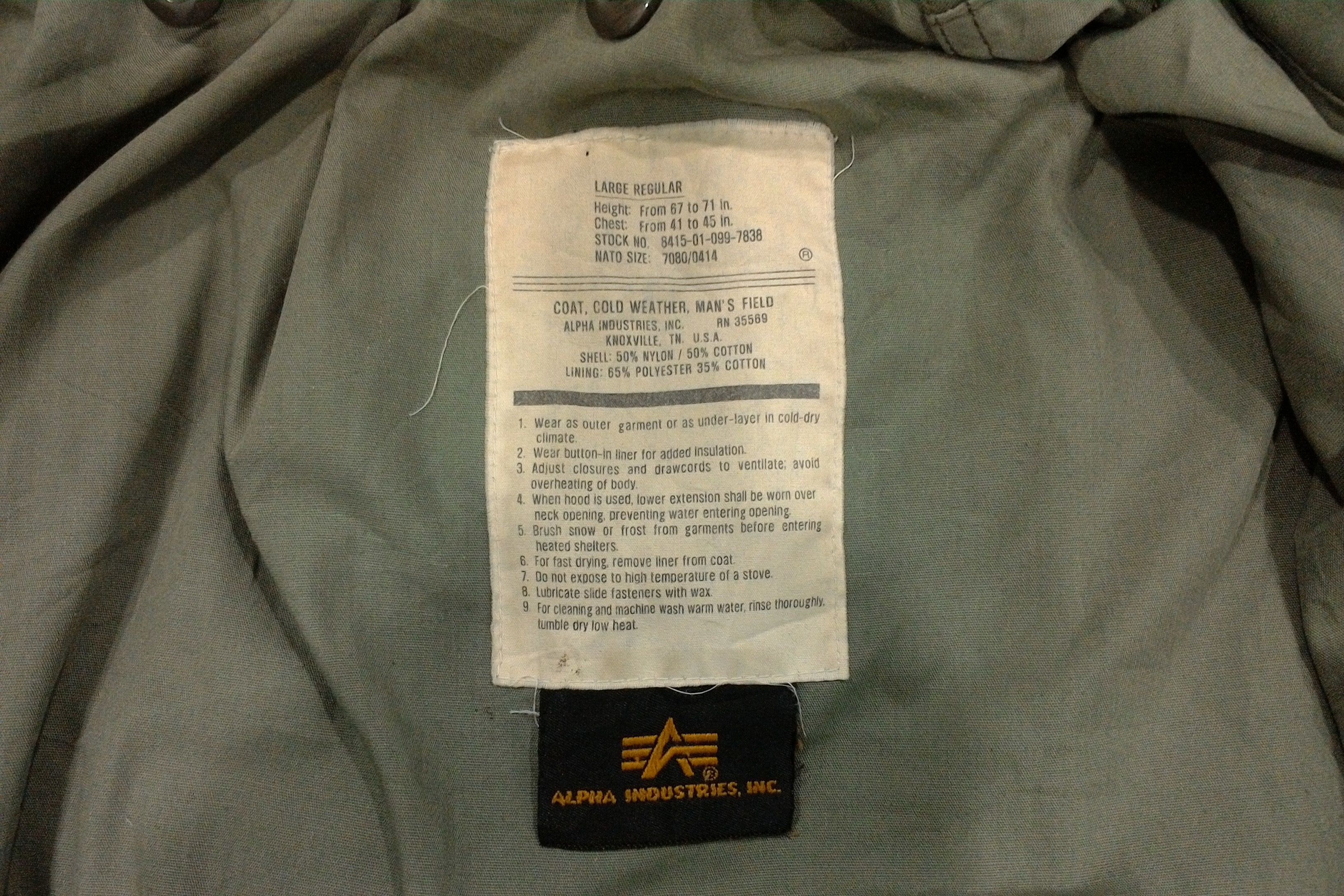 Alpha Industries × Vintage Vintage NATO United State Field Jacket Size US L / EU 52-54 / 3 - 6 Thumbnail