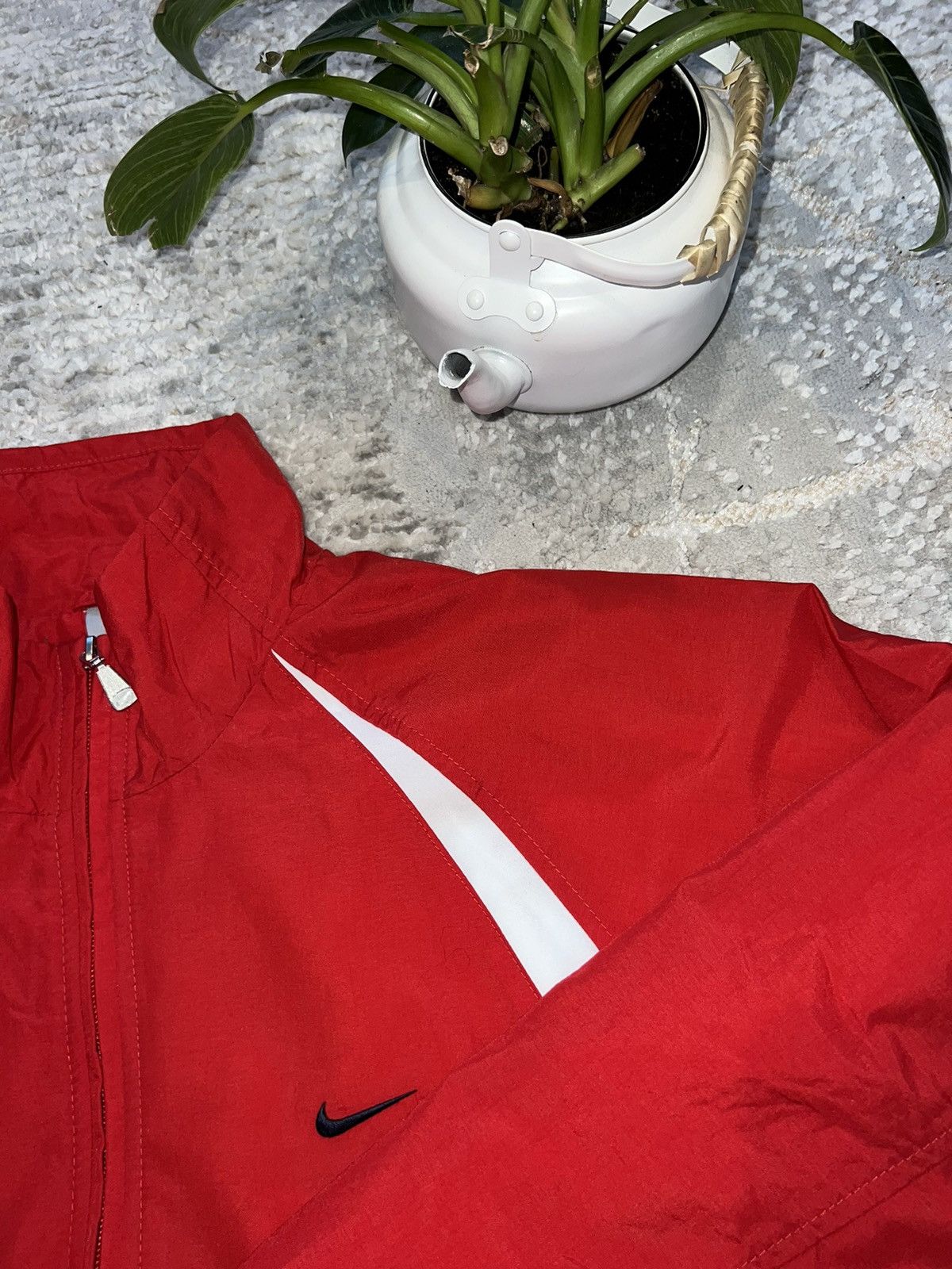 Nike × Vintage NIKE 90S VINTAGE SWOOSH CENTER LOGO NYLON WINDBREAKER JACKET Size US S / EU 44-46 / 1 - 2 Thumbnail
