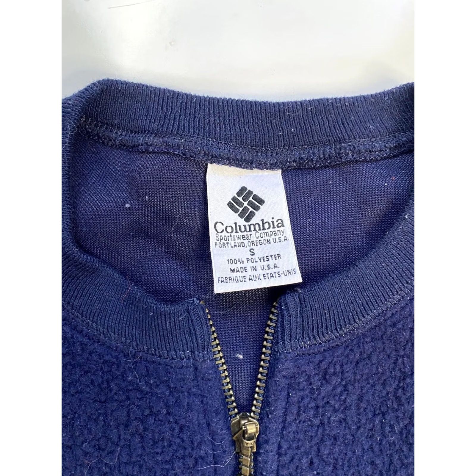 Vintage VINTAGE 90s Columbia Fleece Navy Blue Full Zip Jacket Men’s Small USA / Men’s Small Size US S / EU 44-46 / 1 - 2 Thumbnail