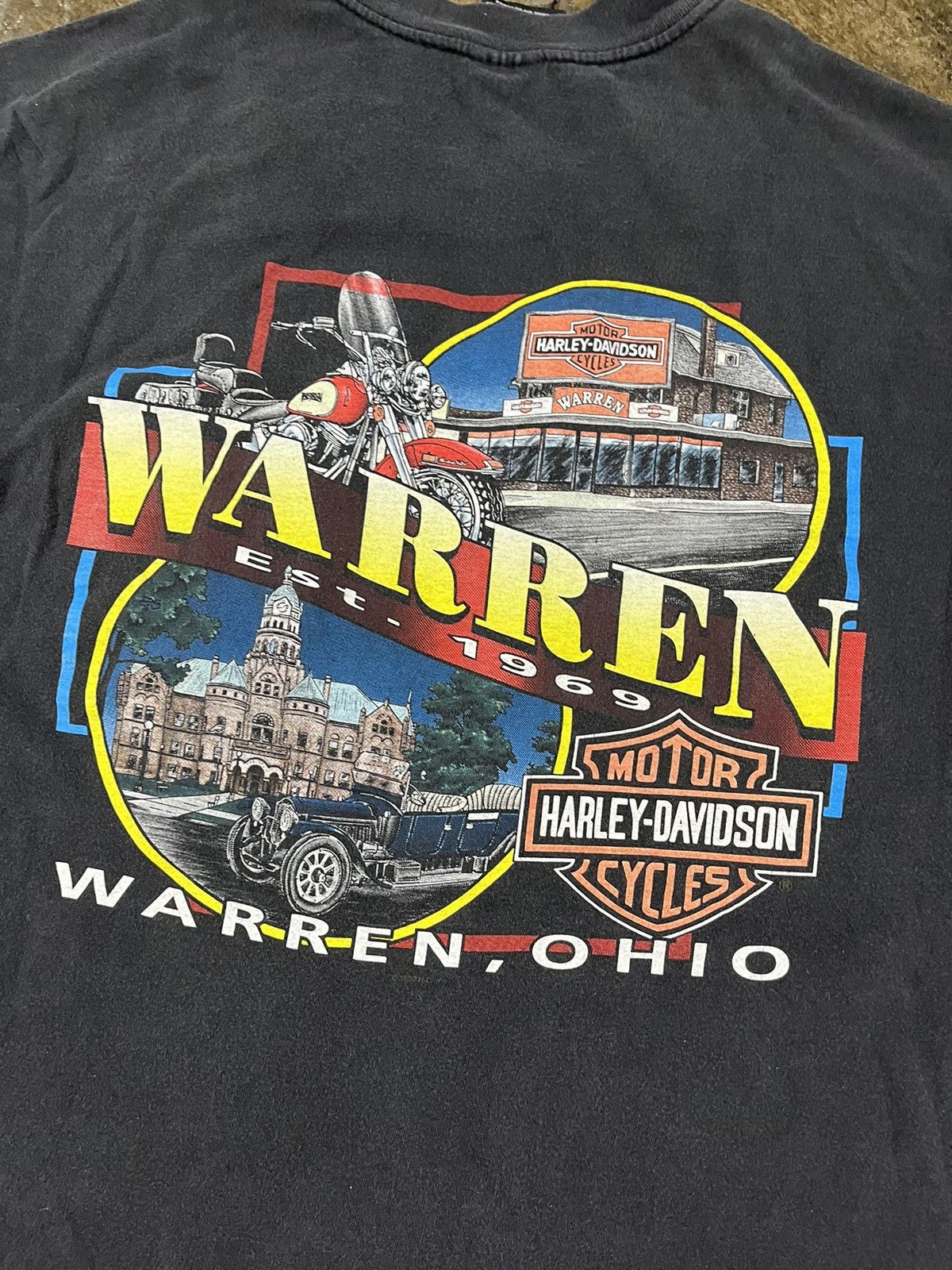 Harley Davidson × Vintage Crazy Vintage 90s Harley Davidson Faded Eagle Pocket Tee Size US XL / EU 56 / 4 - 7 Thumbnail