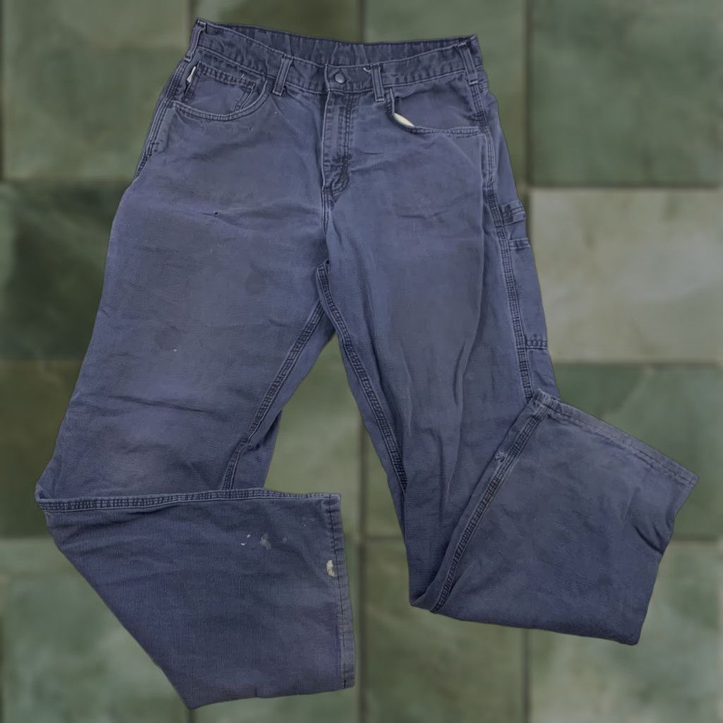 Carhartt Carhartt Pants Adult 32x34 Blue Flame Retardant Grunge Y2K Urban Street MENS Pants Size US 32 / EU 48 - 1 Thumbnail