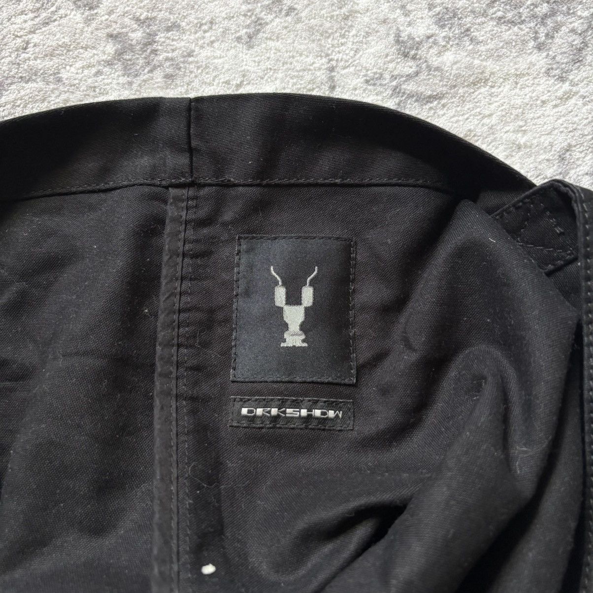 Rick Owens Drkshdw Rick Owens FW19 Deeper Than a Mothers Tears Tote Bag Black Size ONE SIZE - 4 Thumbnail