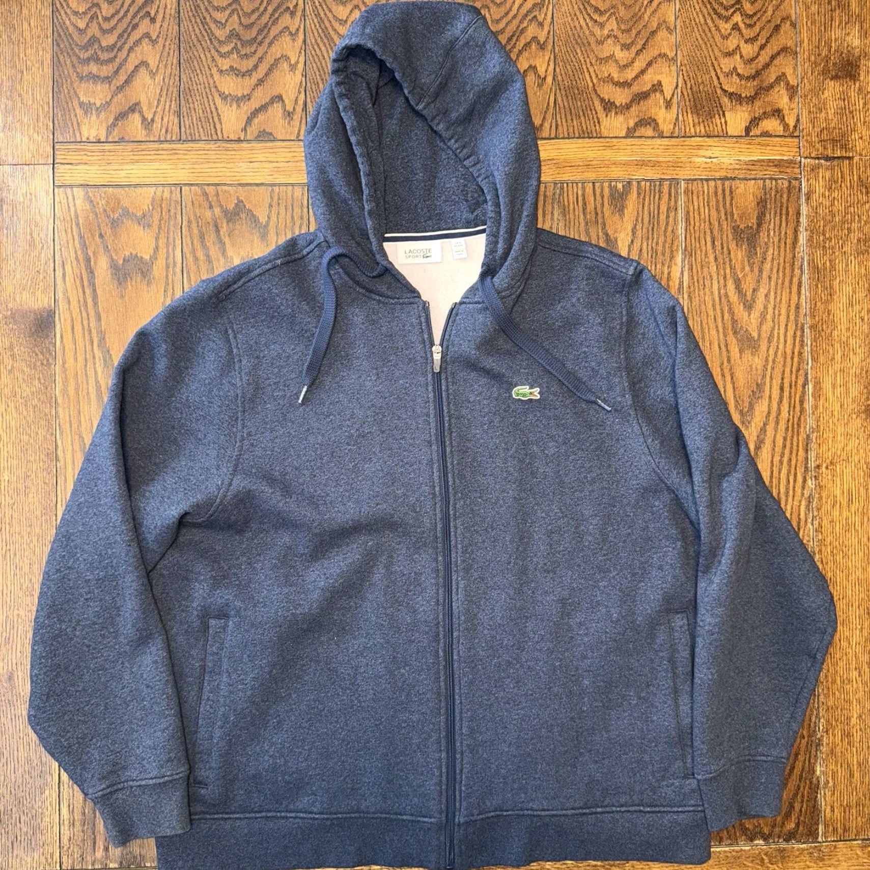 Lacoste Lacoste Sport Hoodie Mens 4XL Full Zip Hoodie Jacket Heavy Blue Classic Sports Sweatshirt Golf Gym Running Walking Big & Tall Mens Size US XXL / EU 58 / 5 - 2 Thumbnail